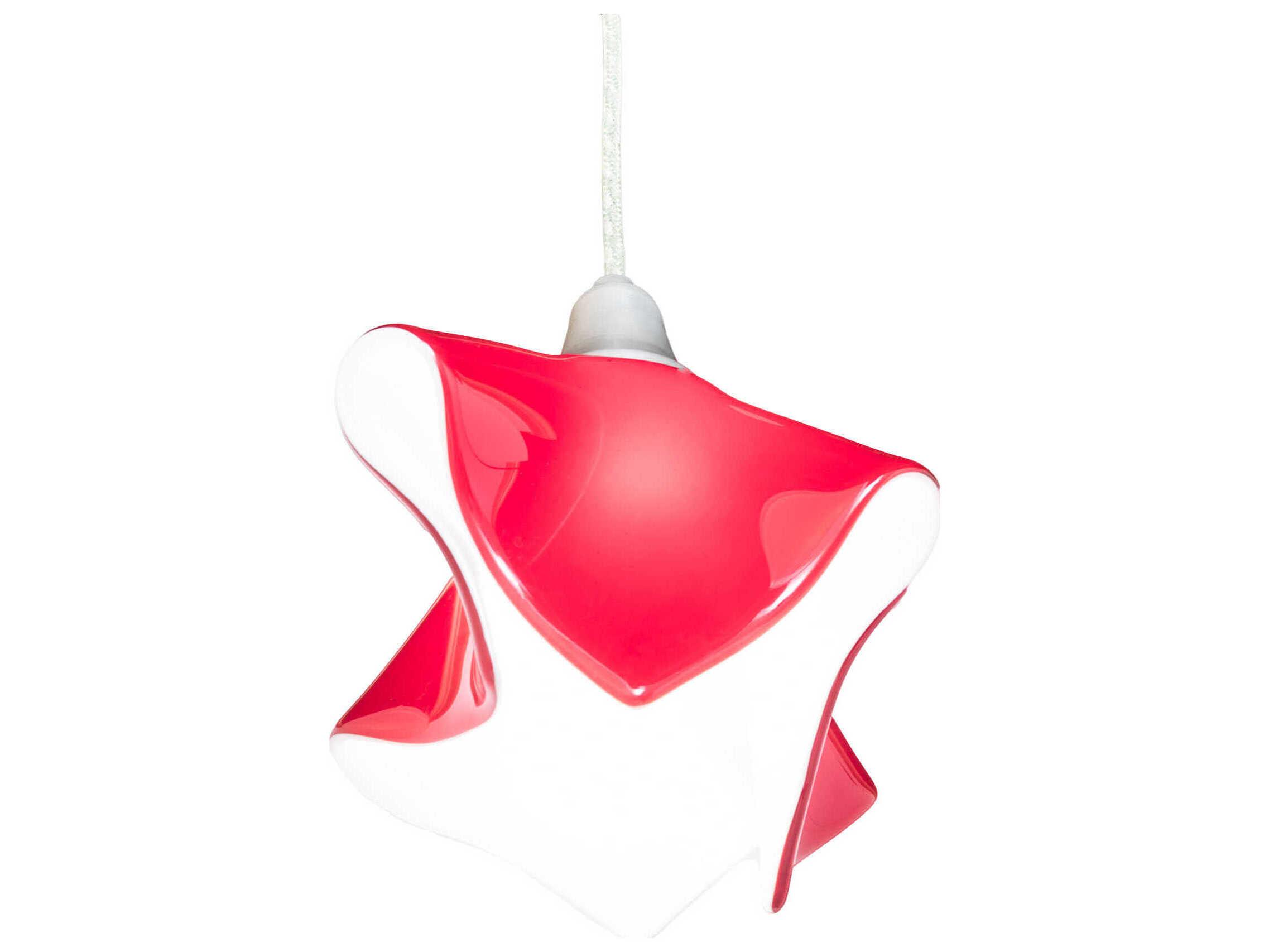 Meyda Handkerchief 1-Light Brushed Nickel Glass Mini Pendant