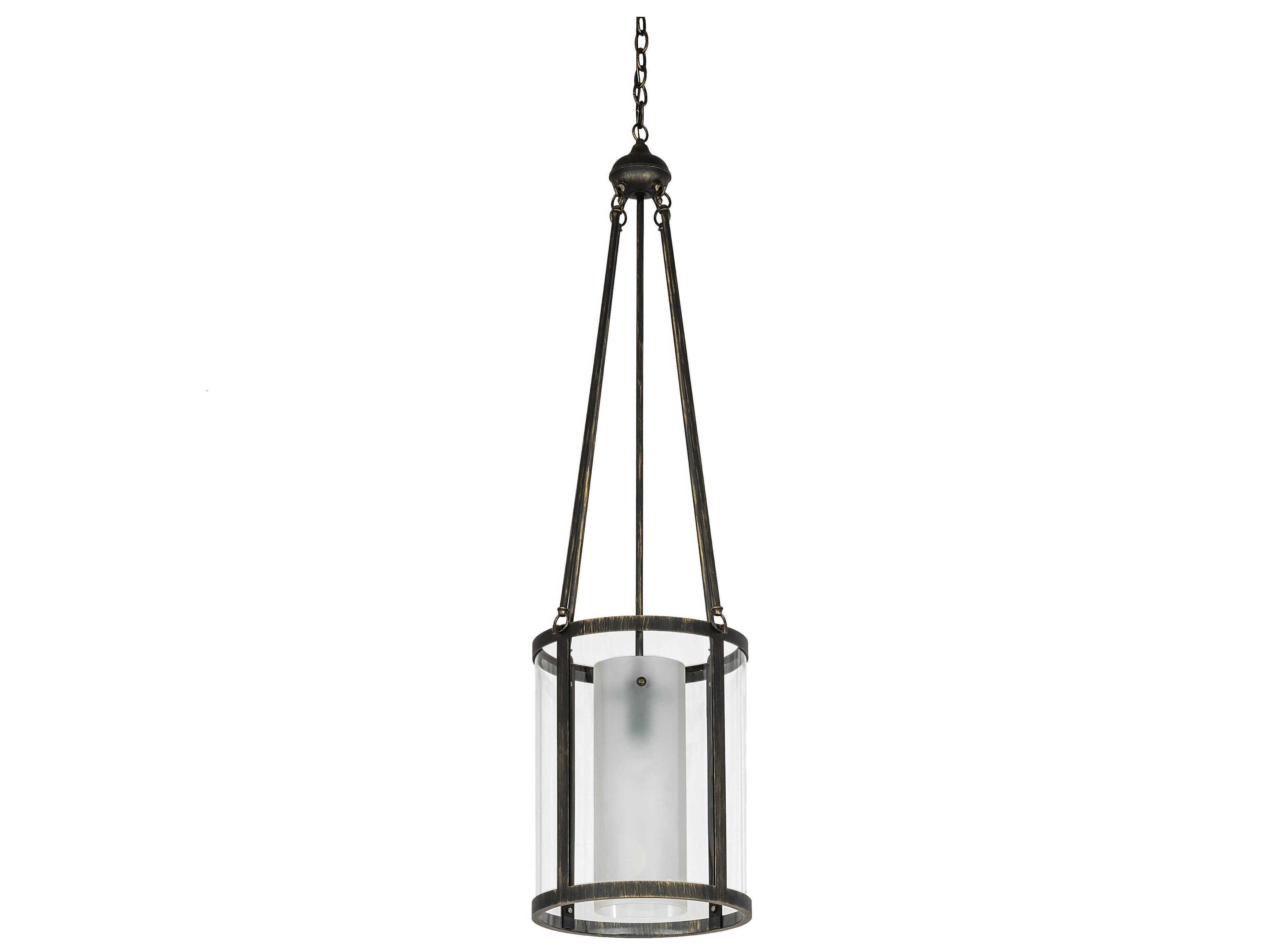 Meyda Cilindro 1-Light Black Glass Cylinder Pendant