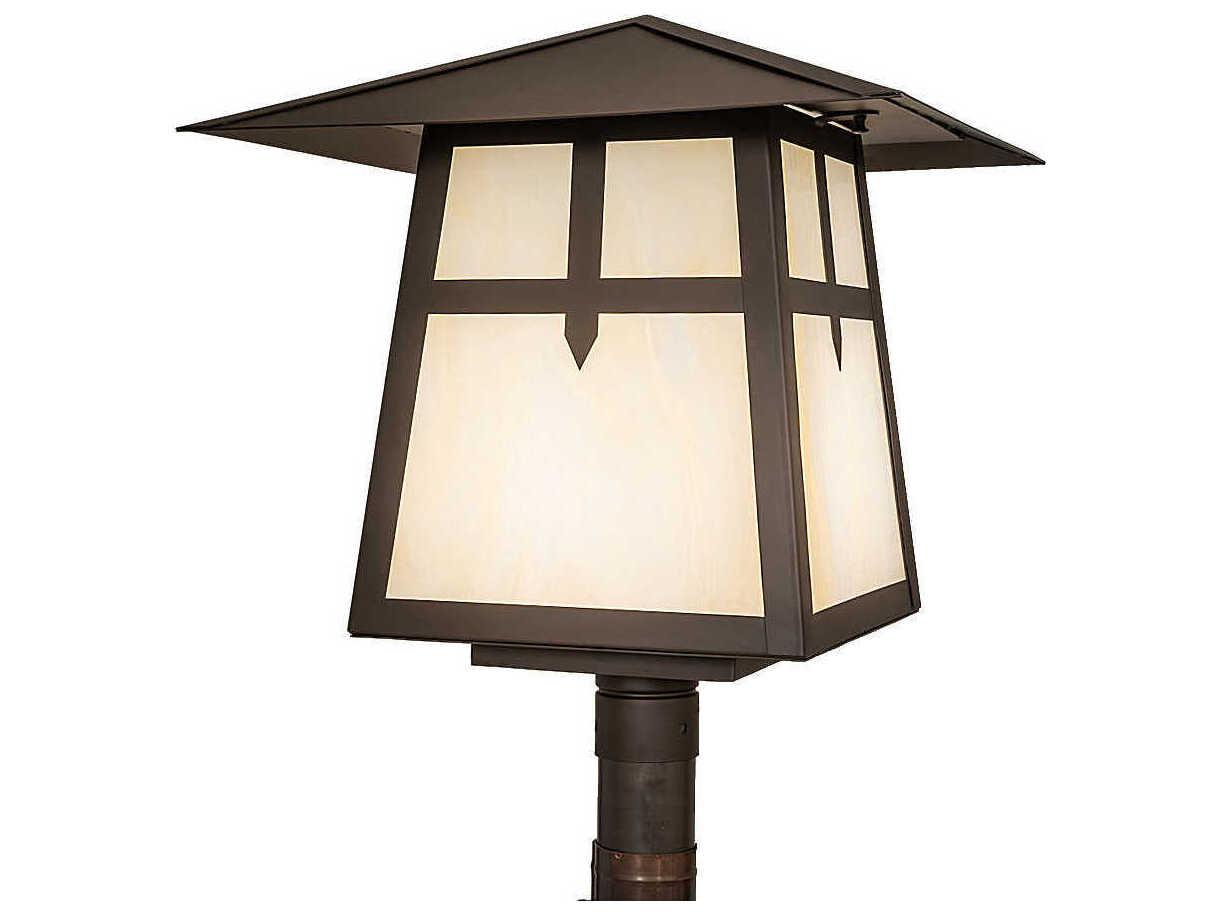 Meyda Stillwater Cross Mission 1 - Light Outdoor Post Light