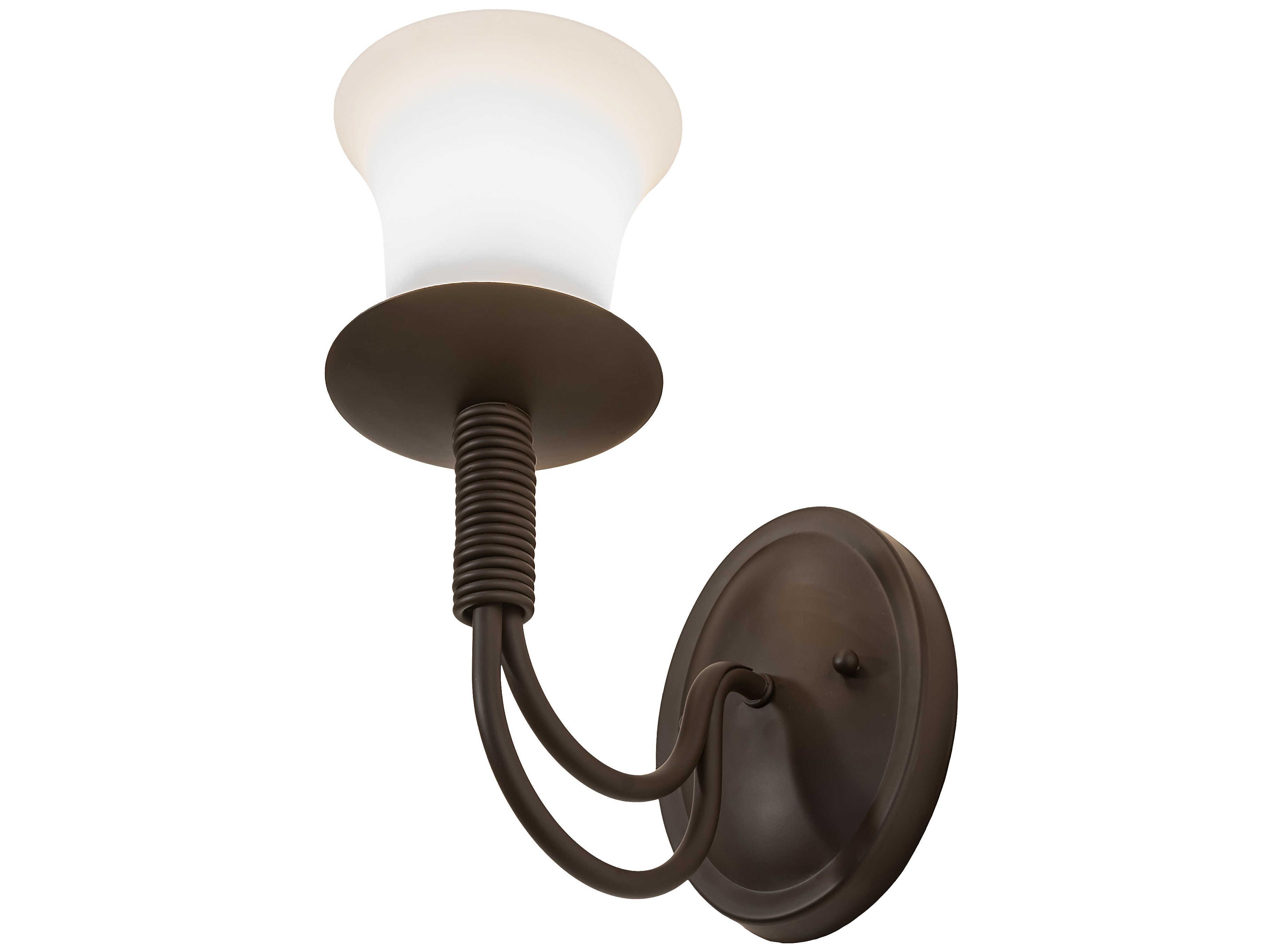 Meyda Bell 1-Light Oil Rubbed Bronze Glass Wall Sconce