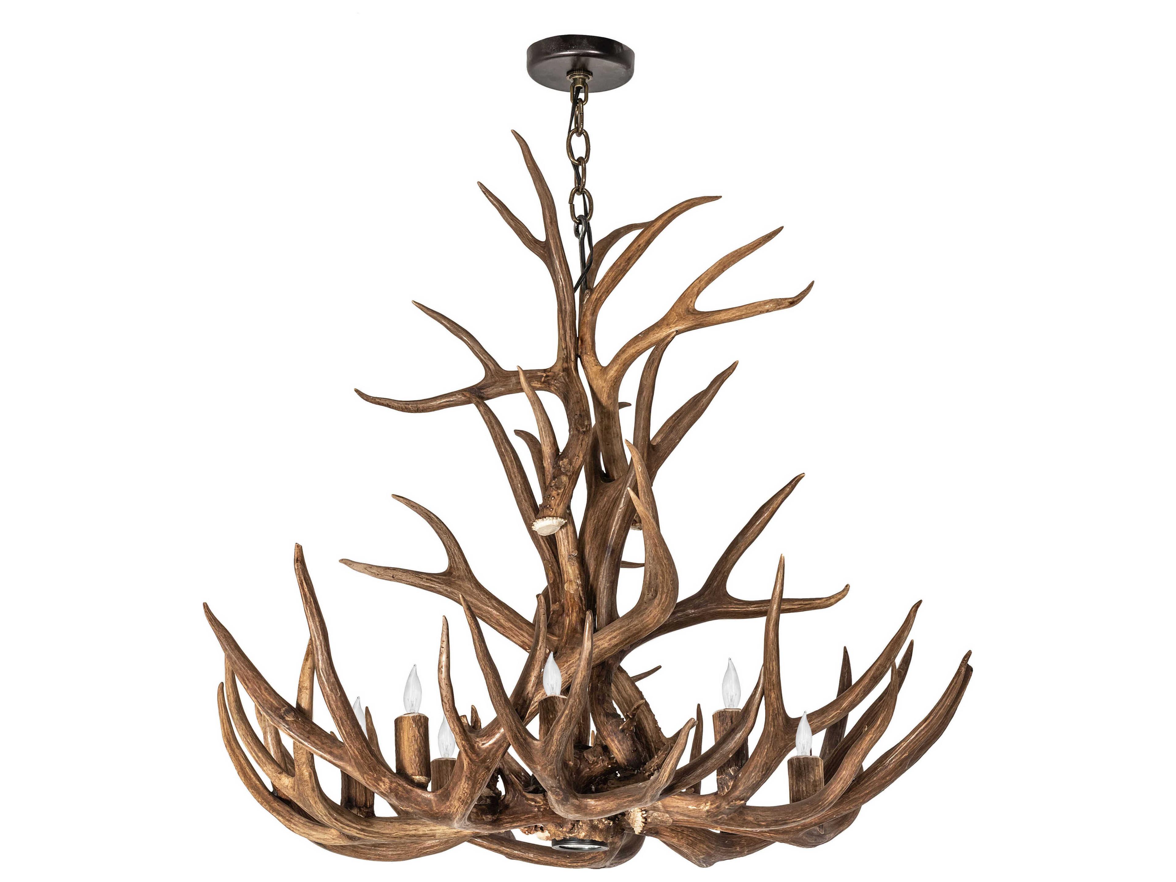 Meyda Antlers 9-Light Brown LED Chandelier
