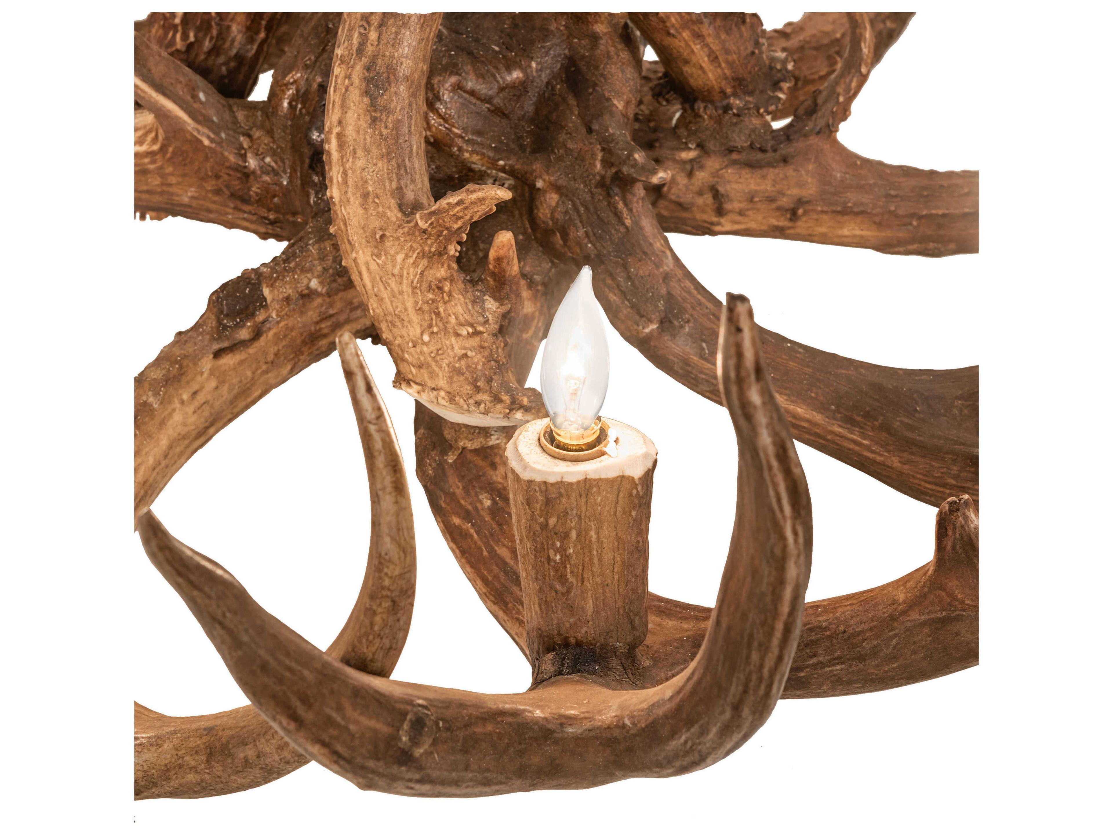 Meyda Antlers 9-Light Brown LED Chandelier