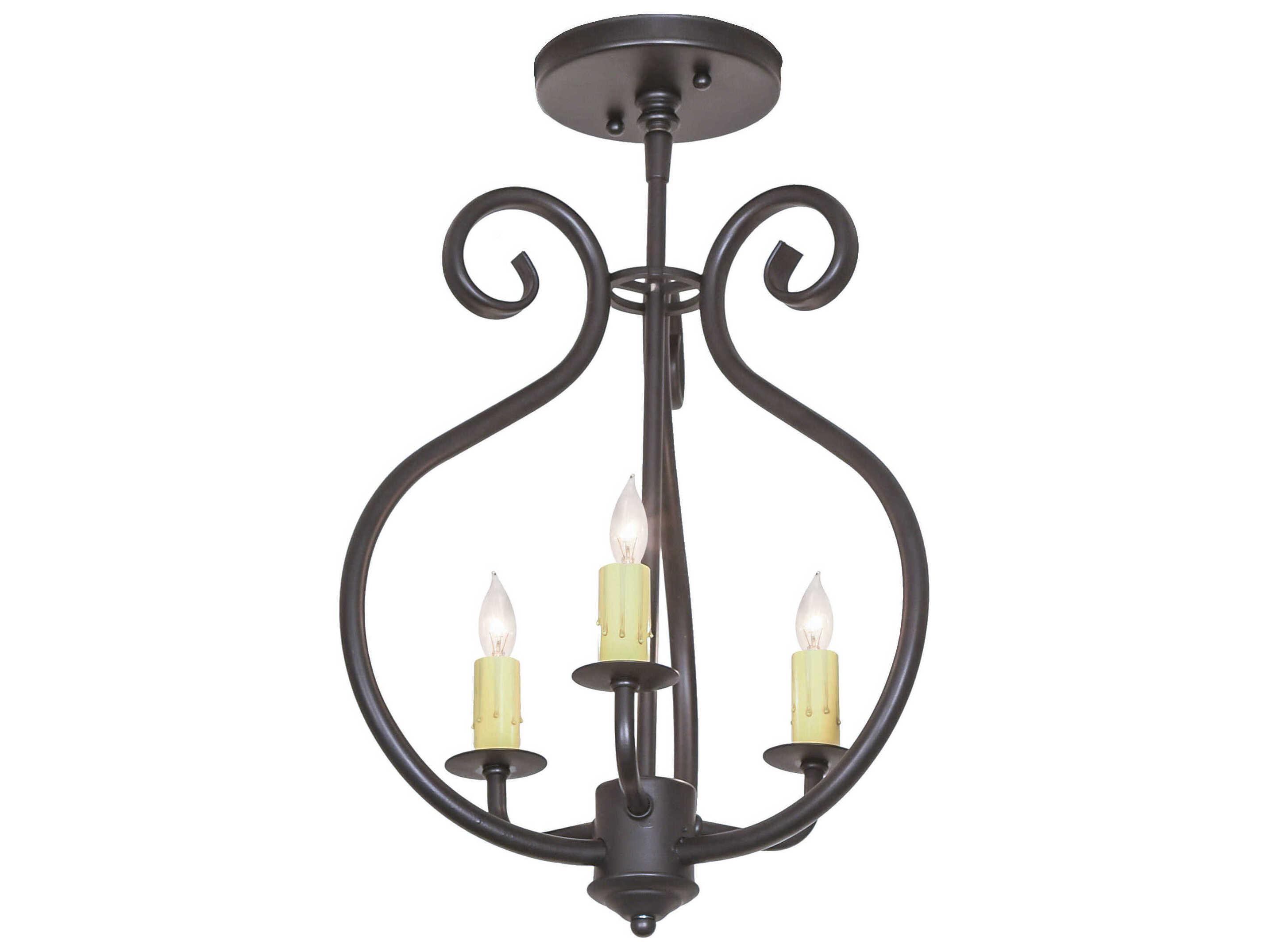 Meyda Easton 3-Light Steel Semi Flush Mount