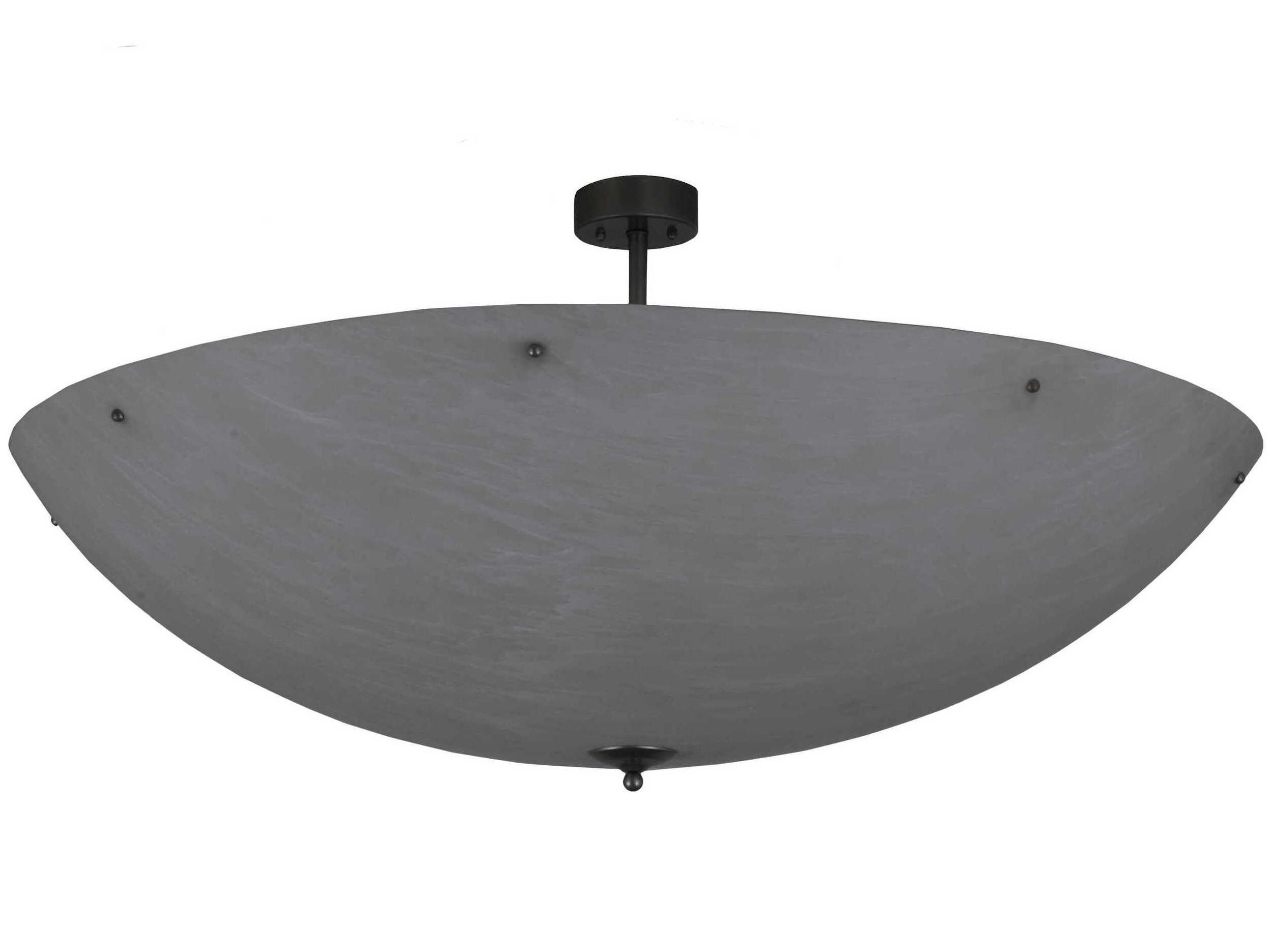 Meyda Madison 12-Light Nickel Bowl Semi Flush Mount