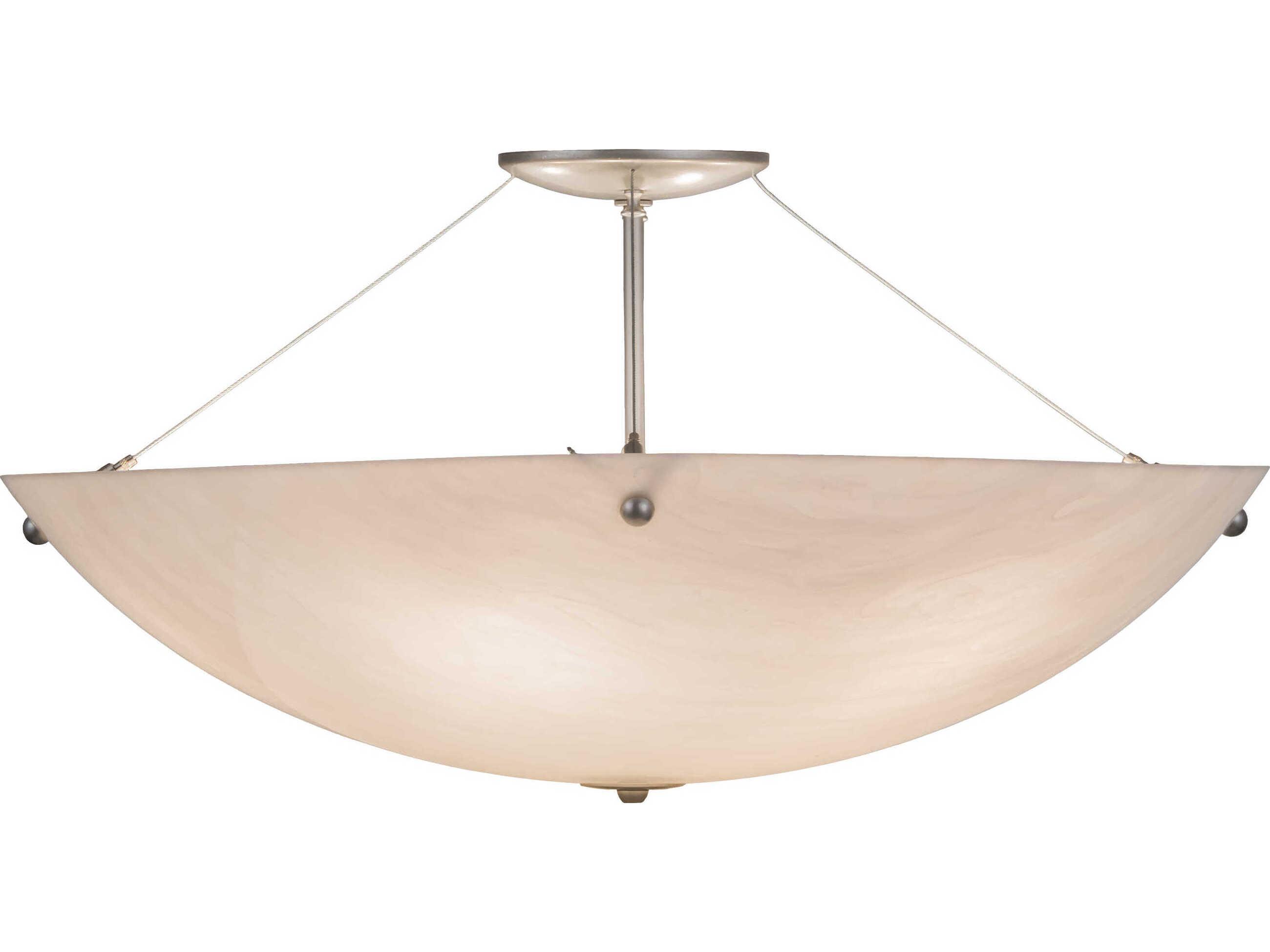 Meyda Cypola 6-Light Nickel Bowl Semi Flush Mount