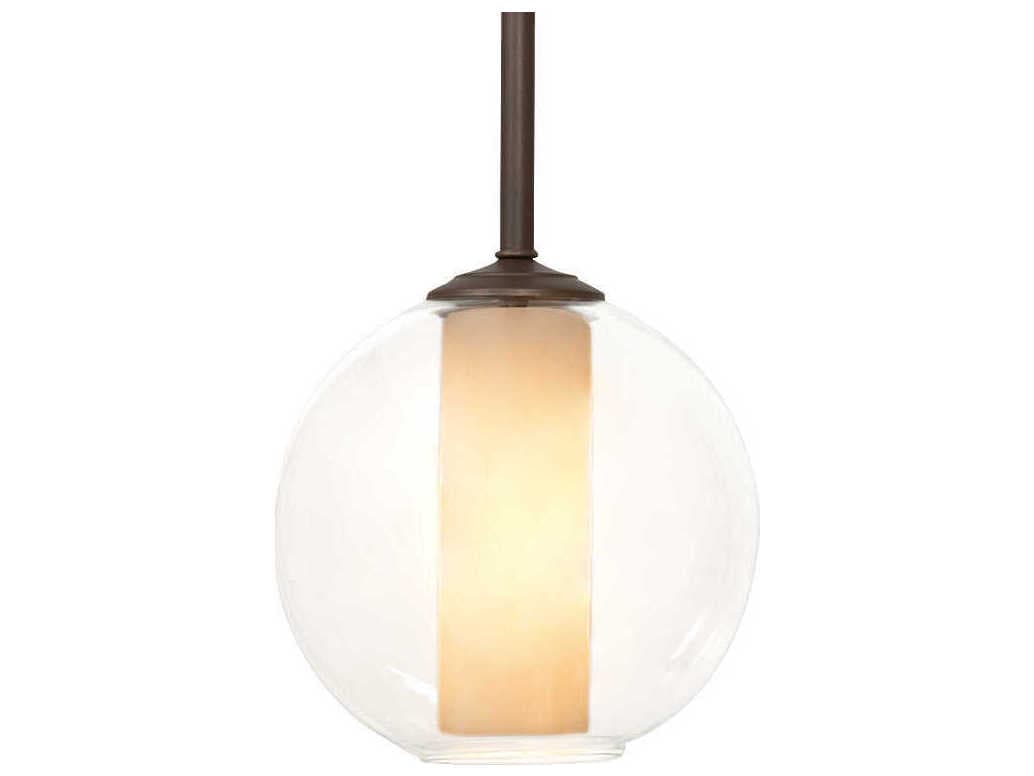 Meyda Bola 1-Light Bronze Glass Globe Pendant