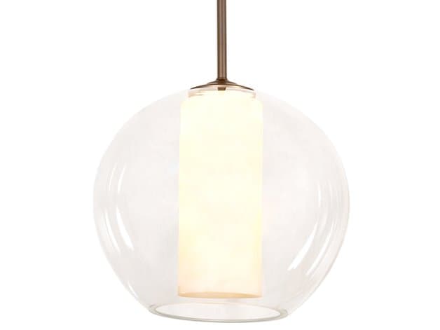 Meyda Bola 1-Light Bronze Glass Globe Pendant
