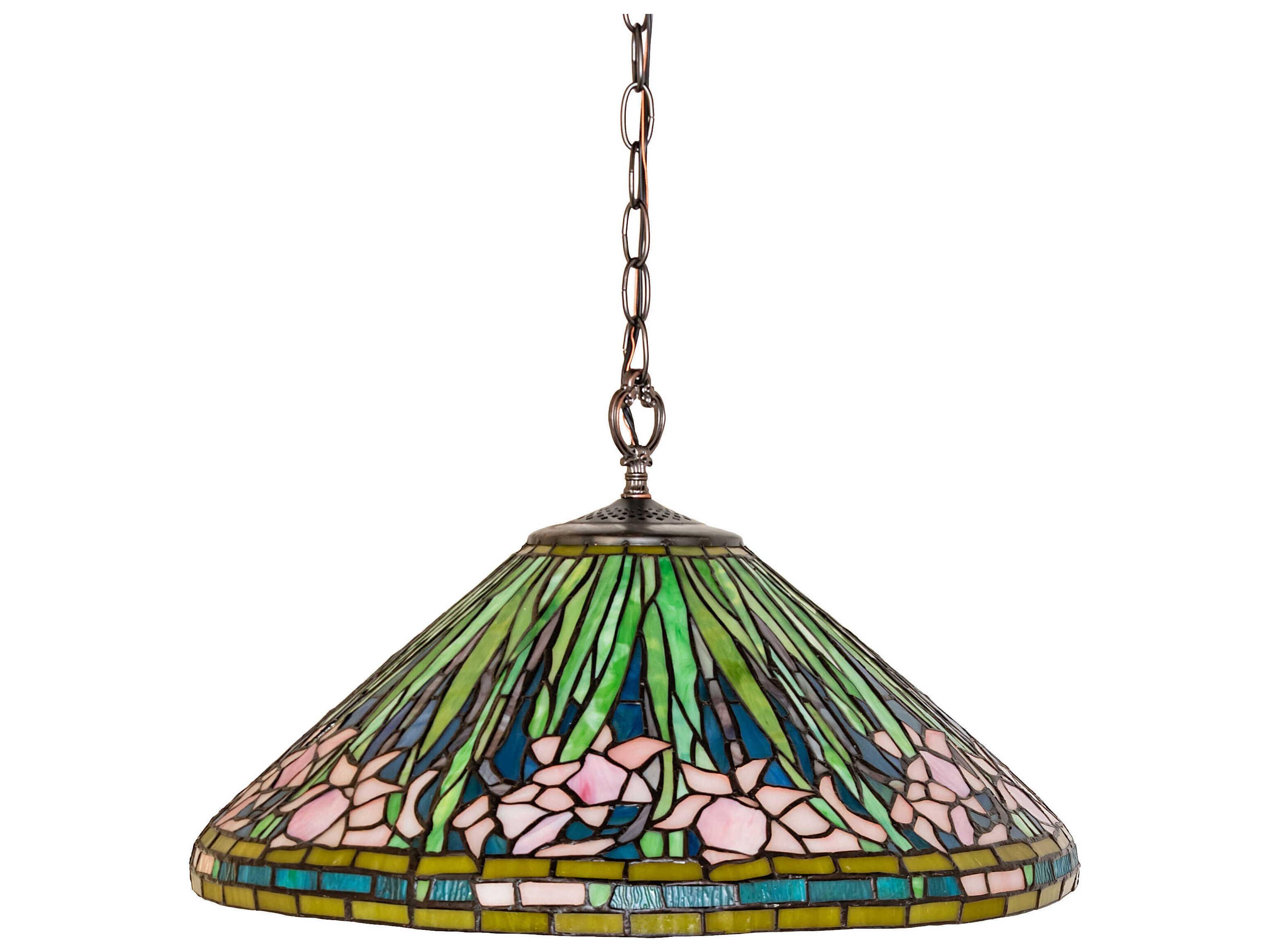 Meyda Daffodil 1-Light Mahogany Bronze Pendant