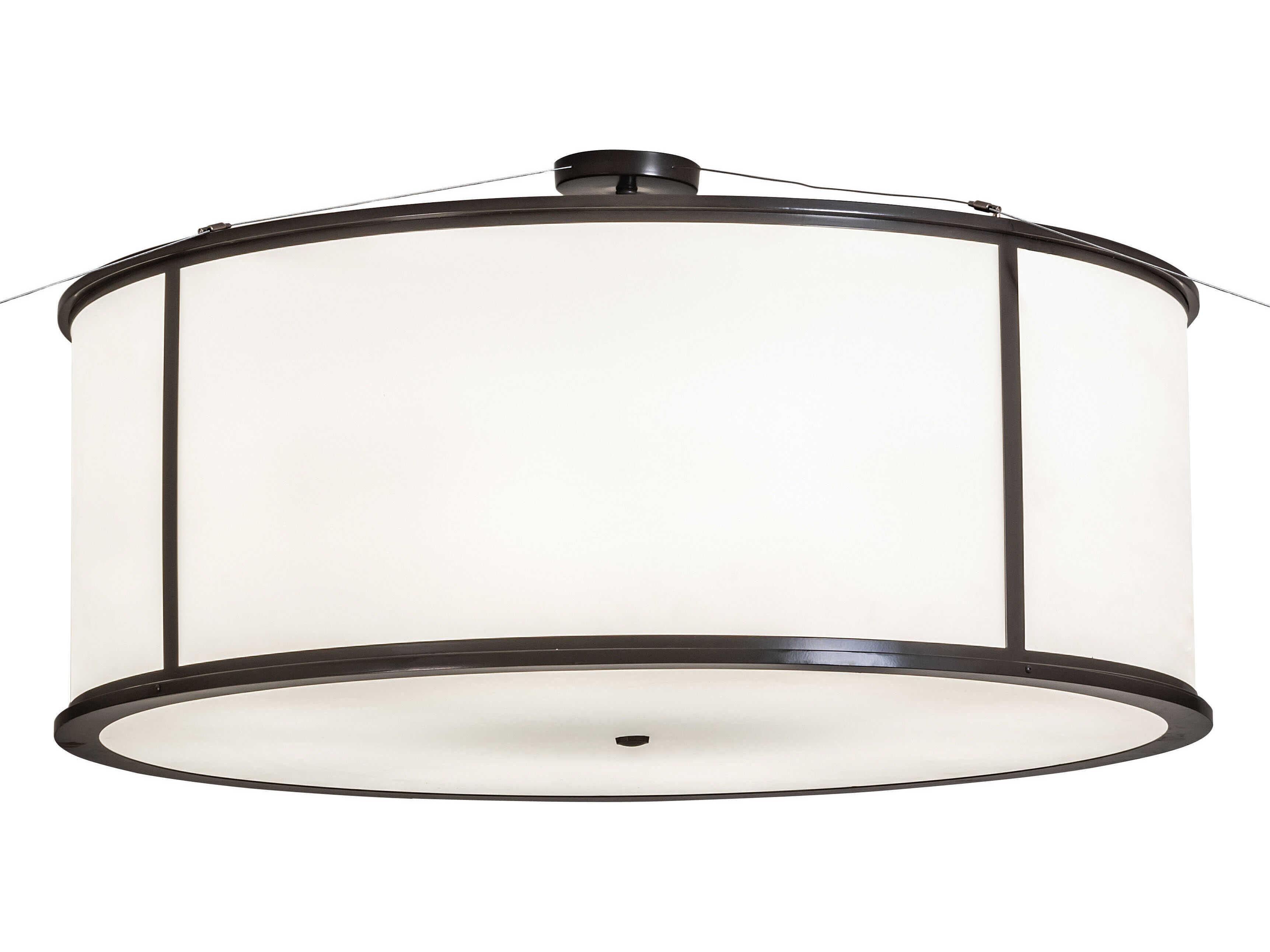 Meyda Arcas 8-Light Timeless Bronze Drum Semi Flush Mount
