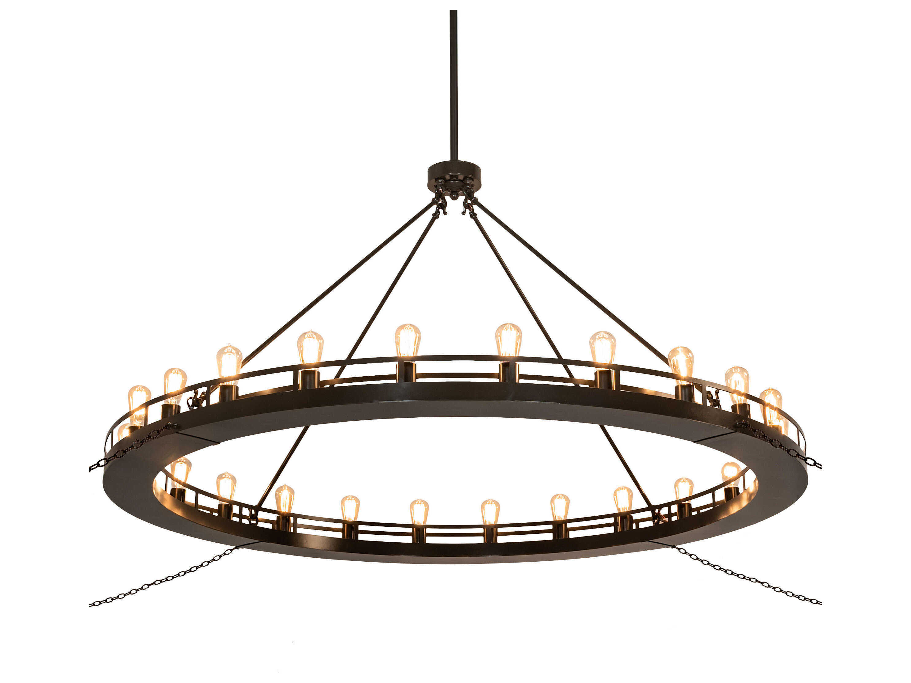 Meyda Barbury 24-Light Timeless Bronze Round Chandelier
