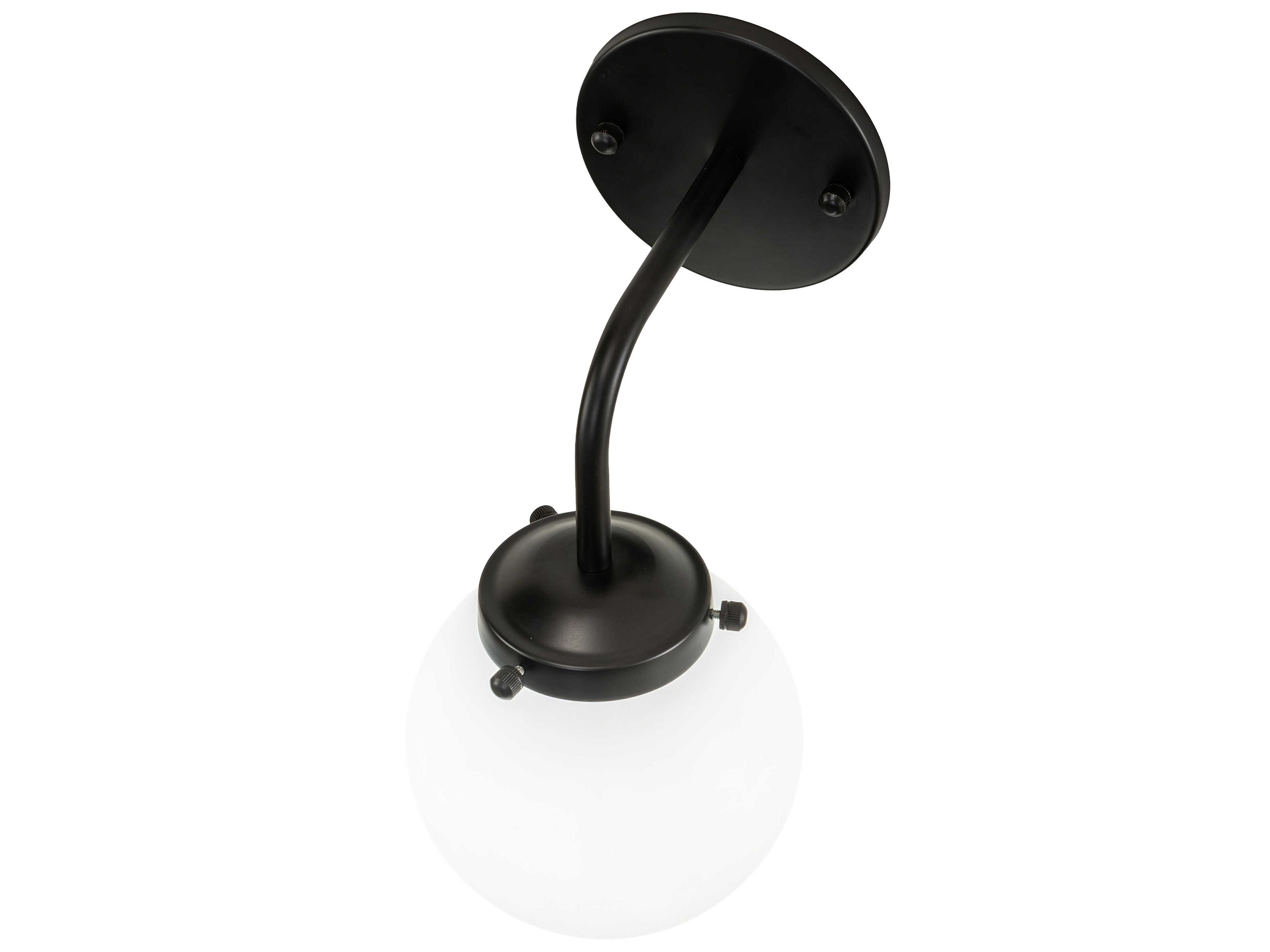 Meyda Bola 1-Light Matte Black Glass LED Wall Sconce