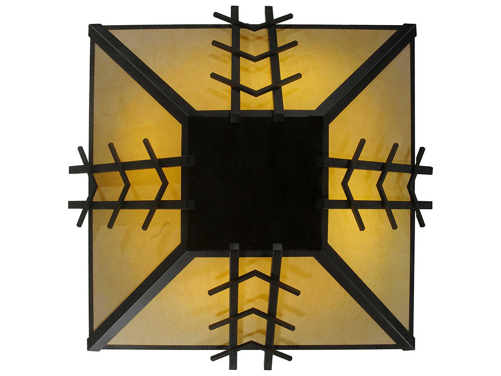 Meyda Turk 8-Light Black Semi Flush Mount
