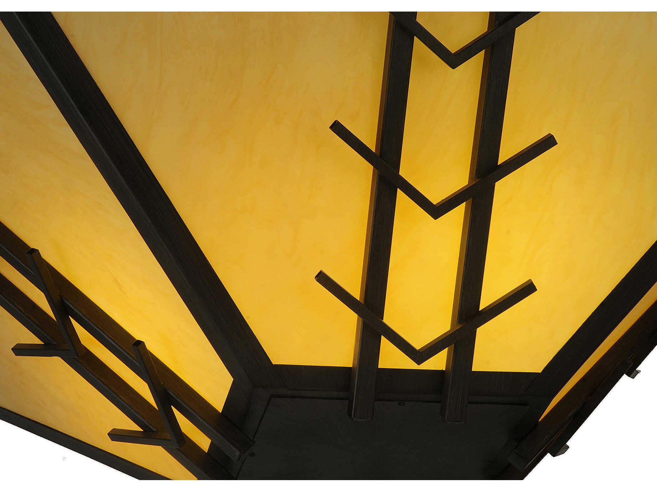 Meyda Turk 8-Light Black Semi Flush Mount