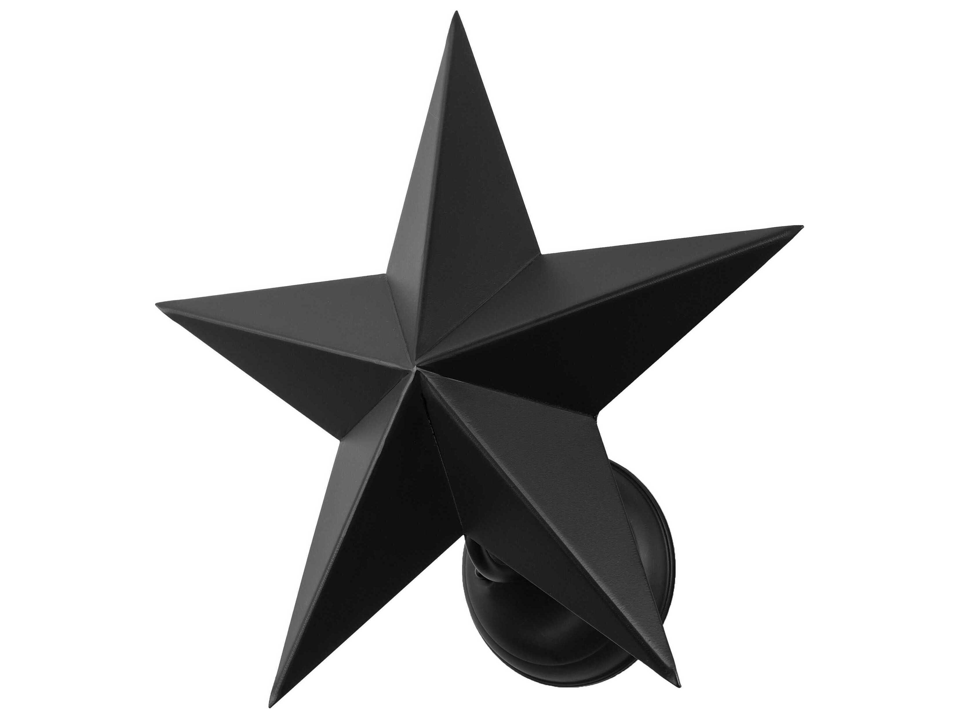 Meyda Texas Star 1-Light Solar Black Wall Sconce