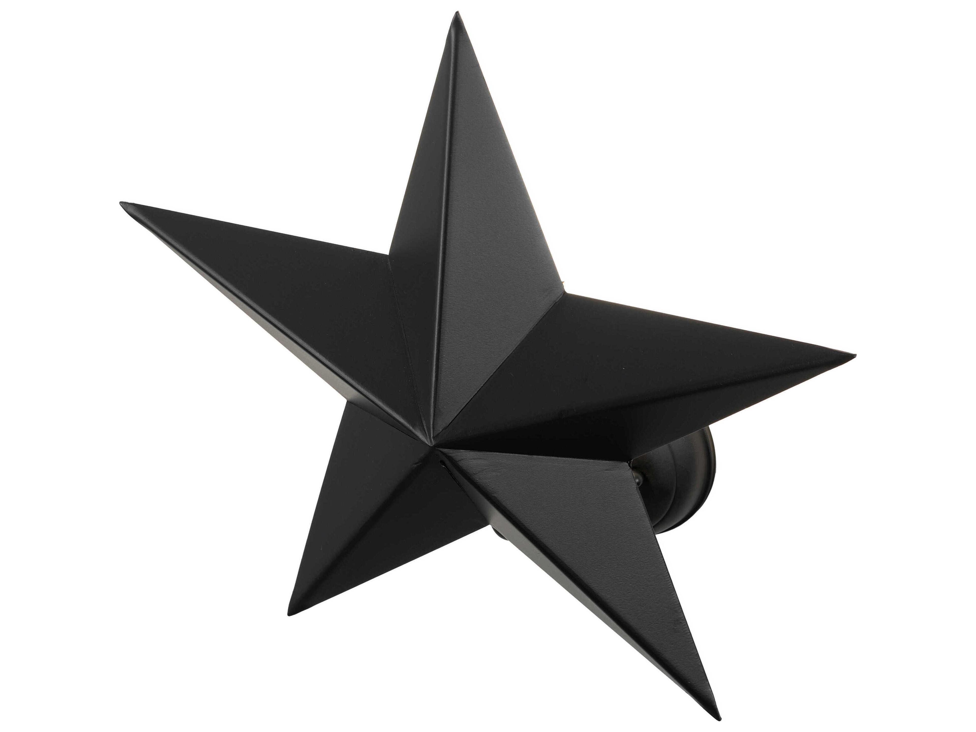Meyda Texas Star 1-Light Solar Black Wall Sconce
