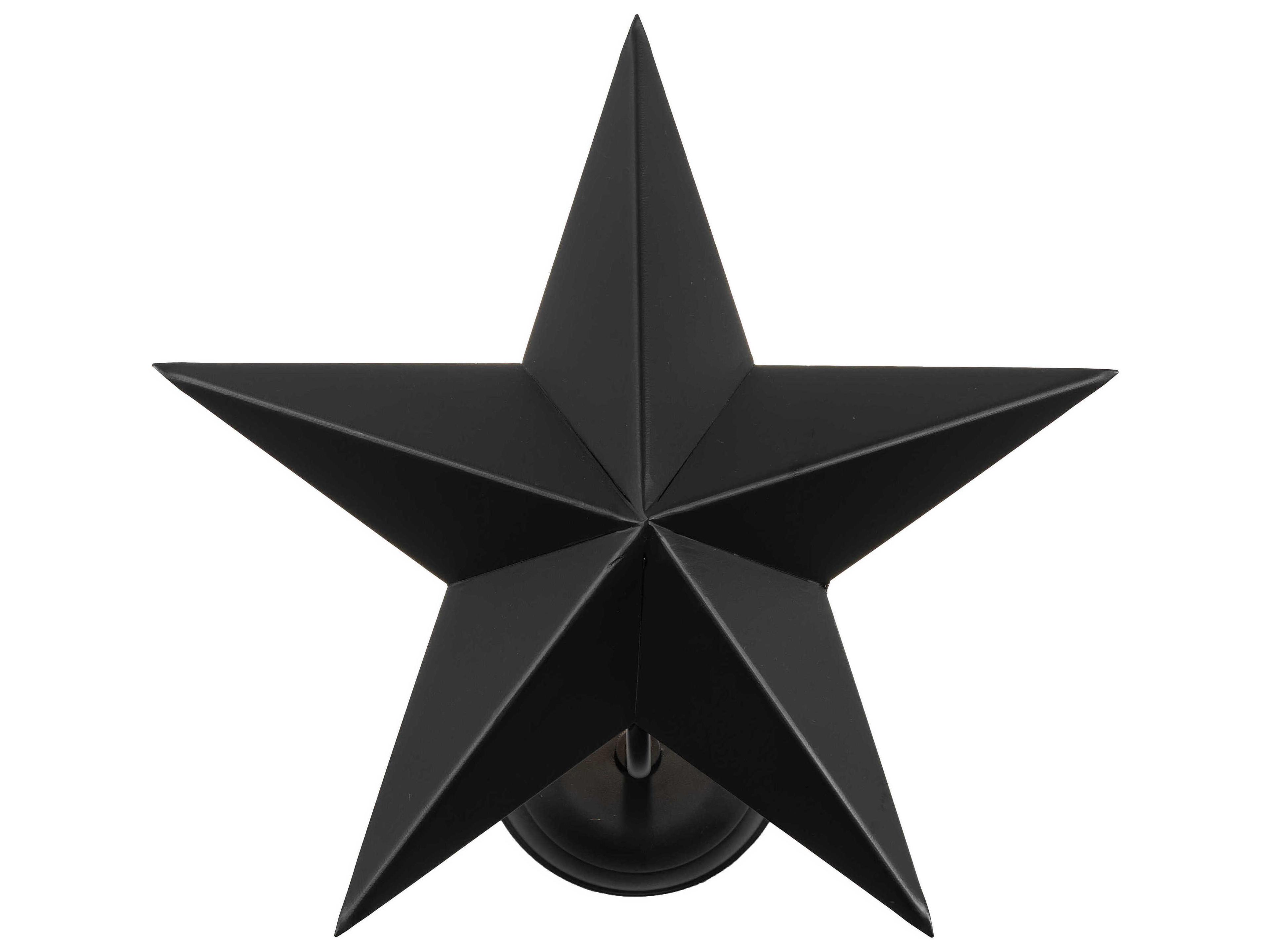 Meyda Texas Star 1-Light Solar Black Wall Sconce