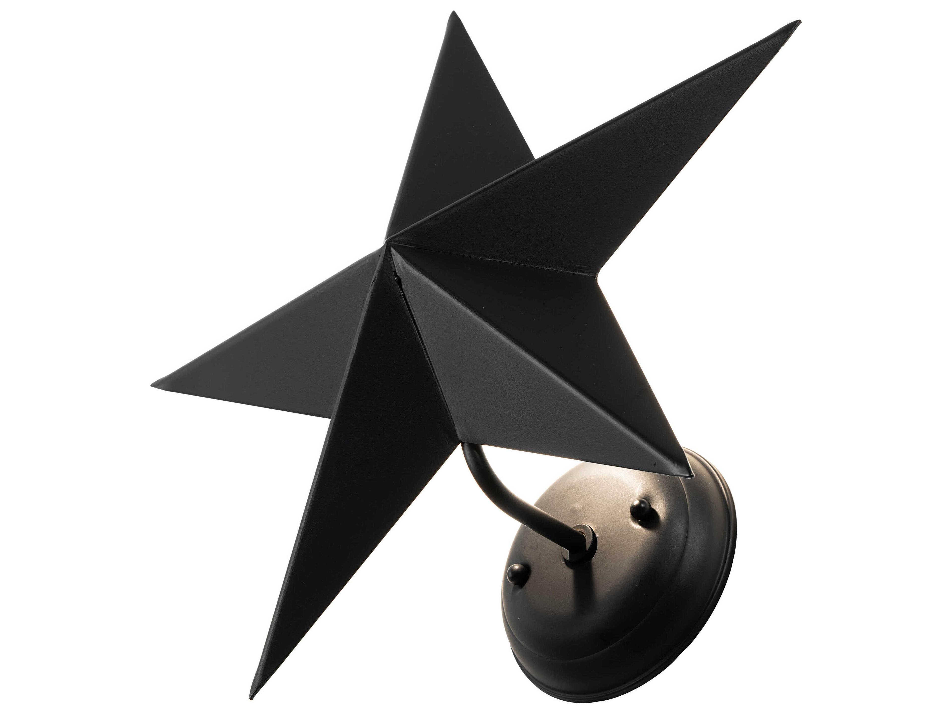 Meyda Texas Star 1-Light Solar Black Wall Sconce