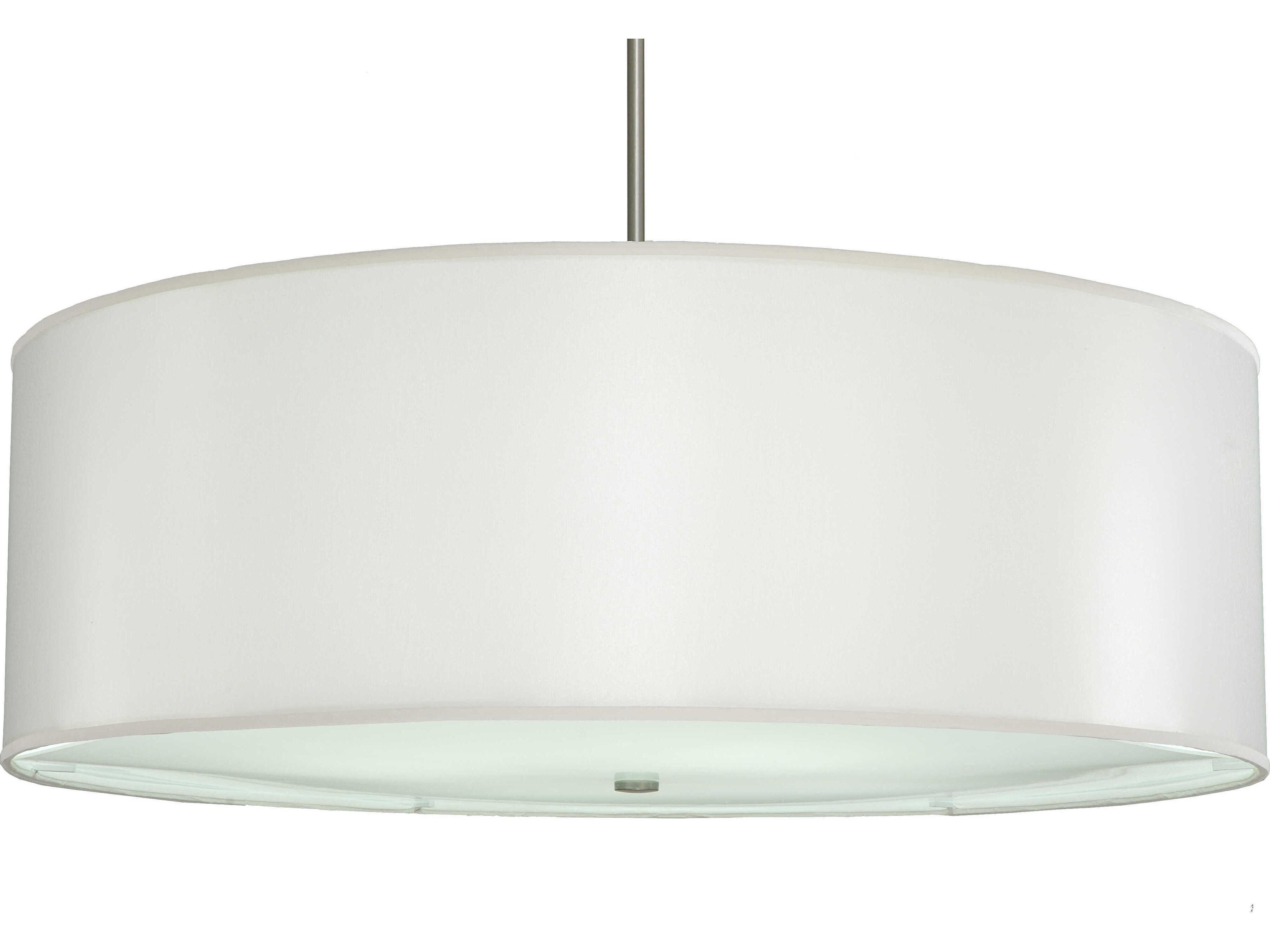 Meyda Cilindro 4-Light Nickel Drum Pendant