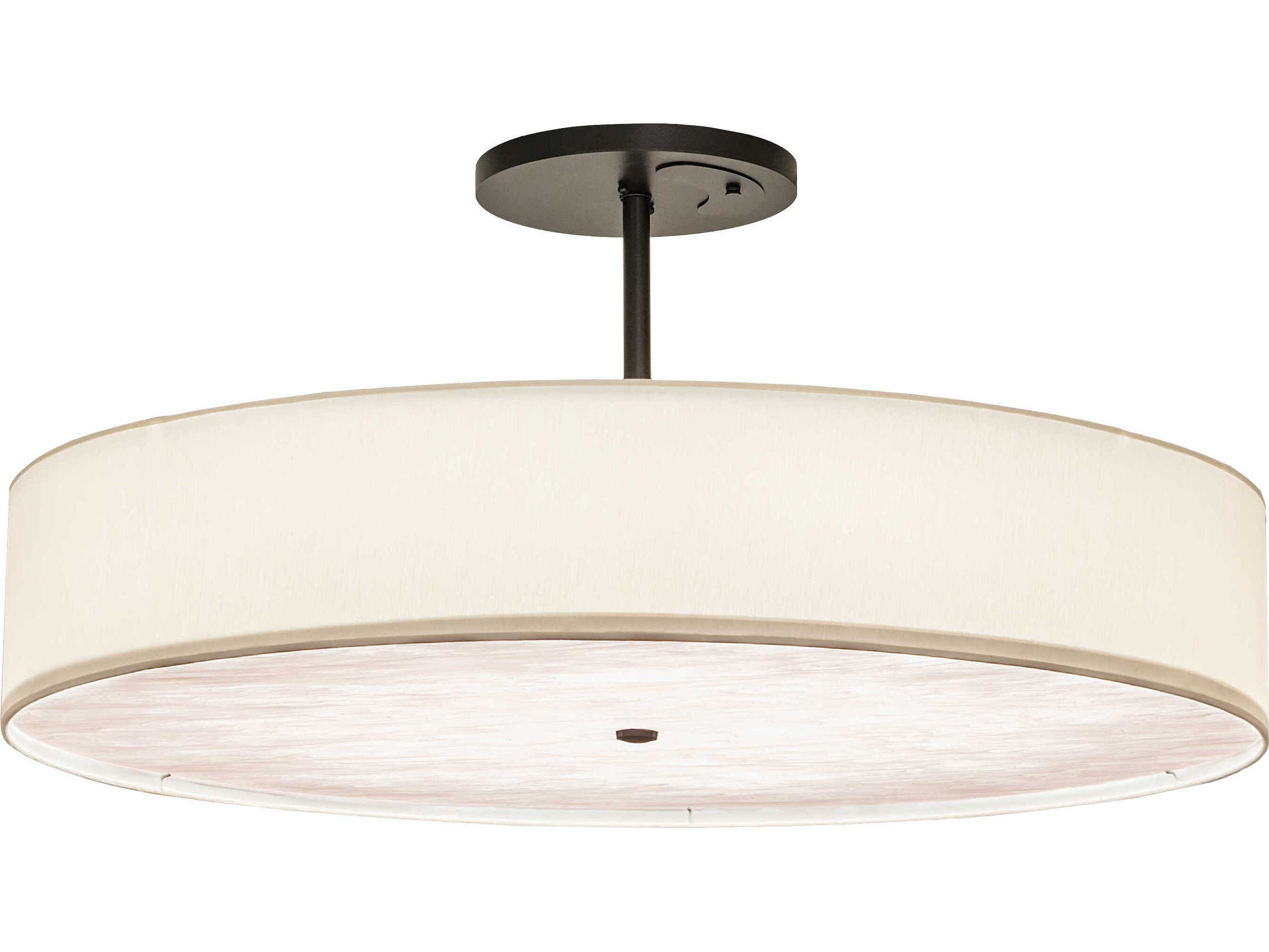 Meyda Cilindro Black LED Drum Semi Flush Mount