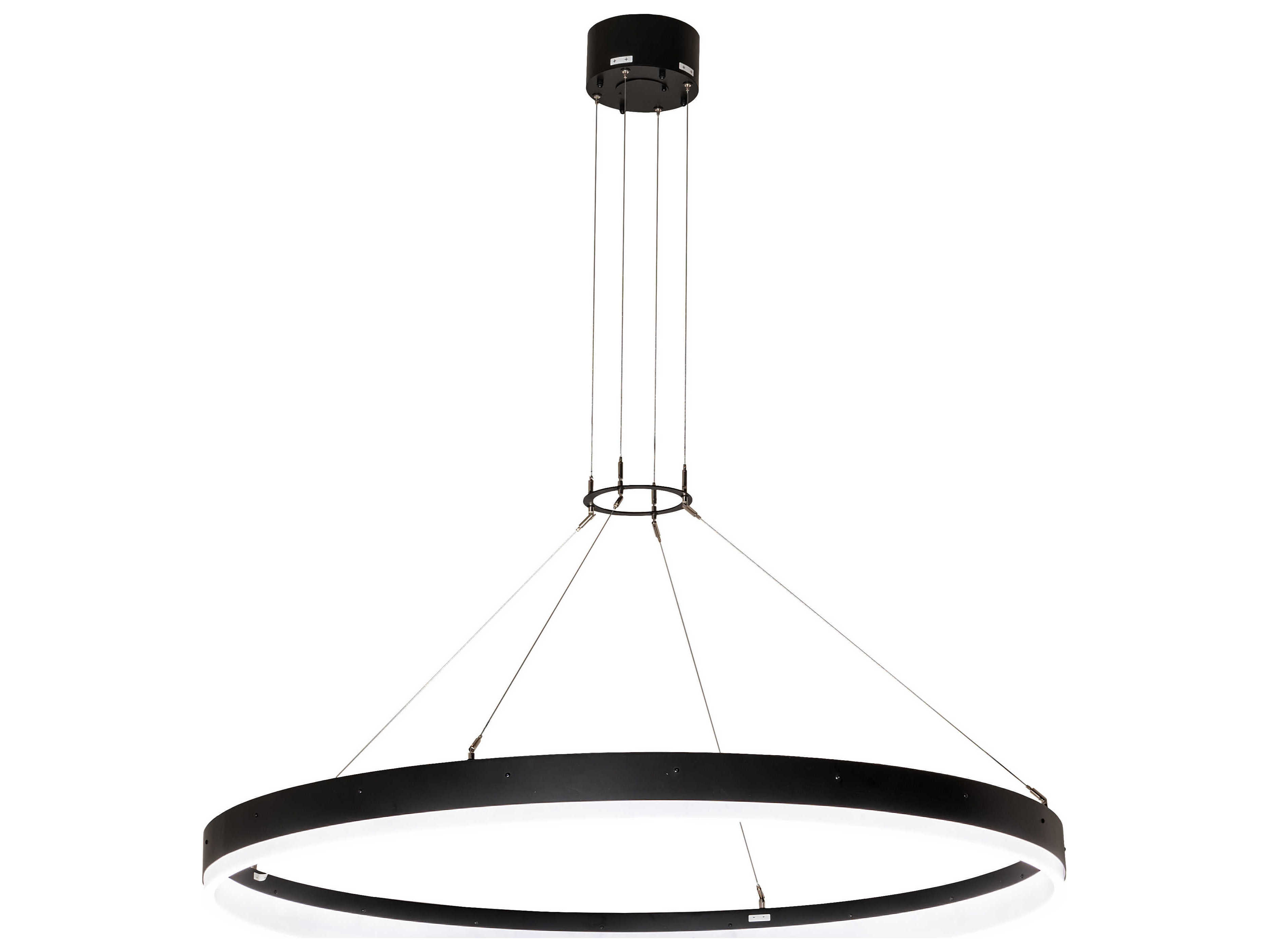 Meyda Anillo Textured Black LED Round Pendant