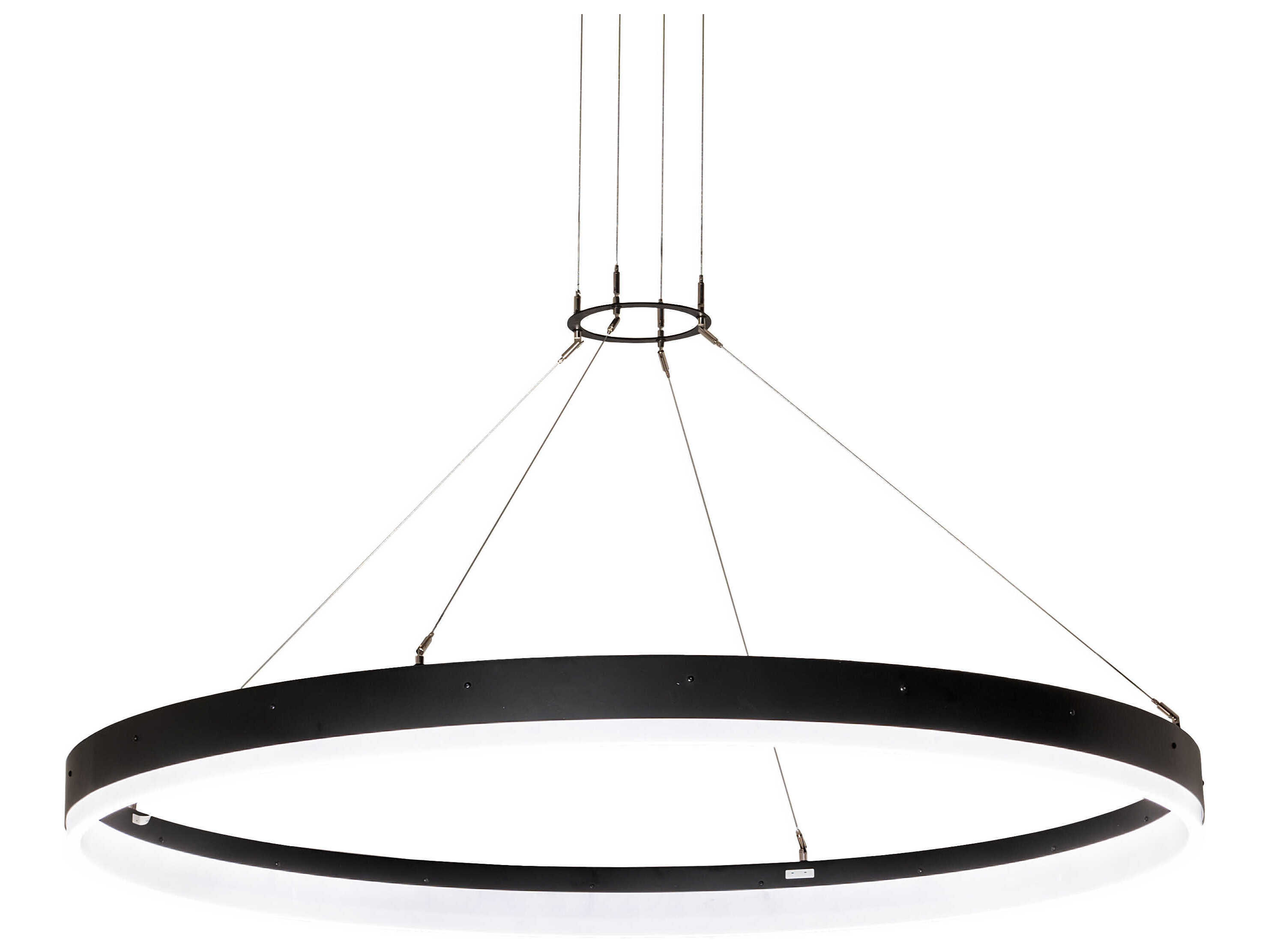 Meyda Anillo Textured Black LED Round Pendant