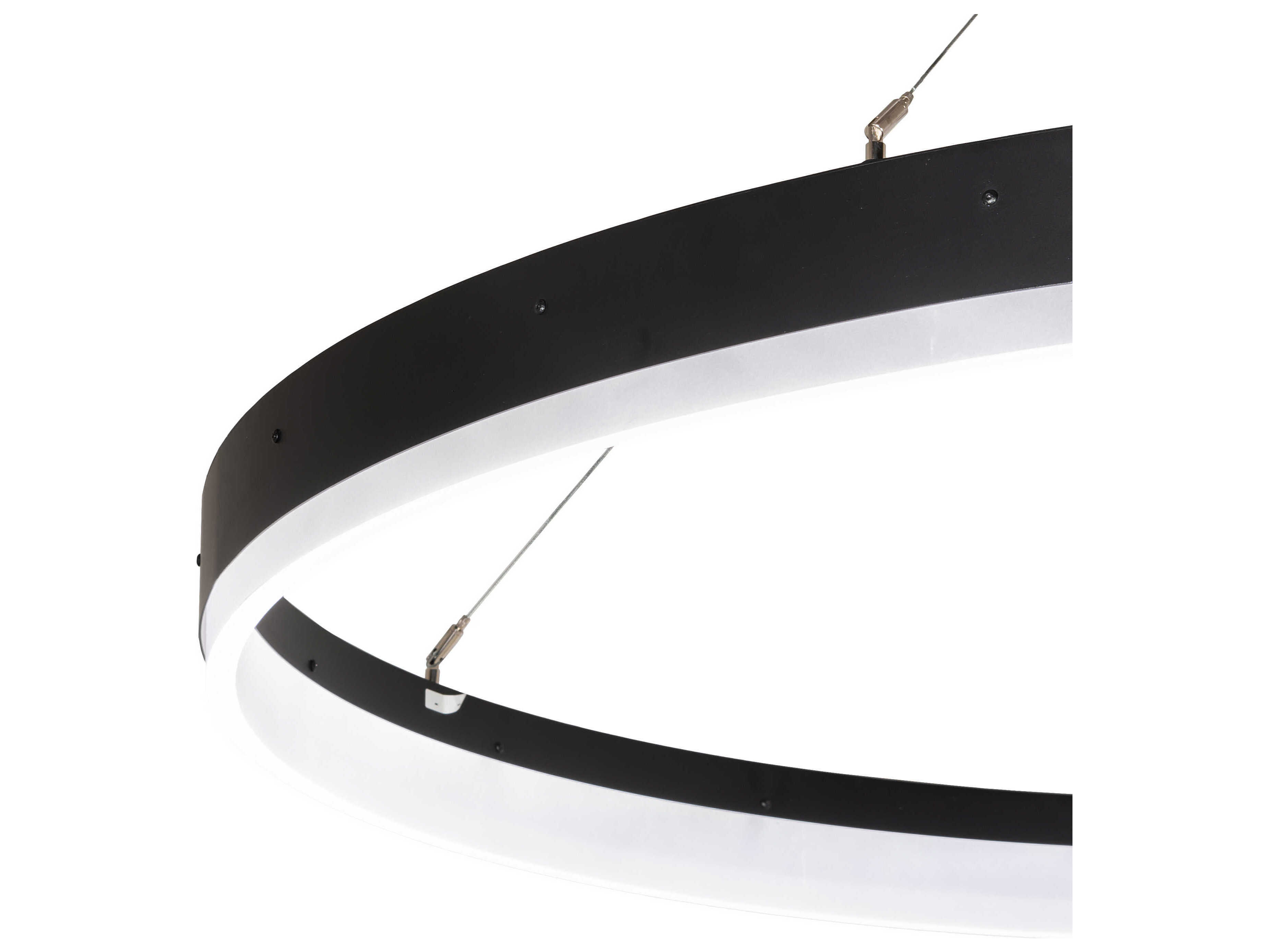 Meyda Anillo Textured Black LED Round Pendant