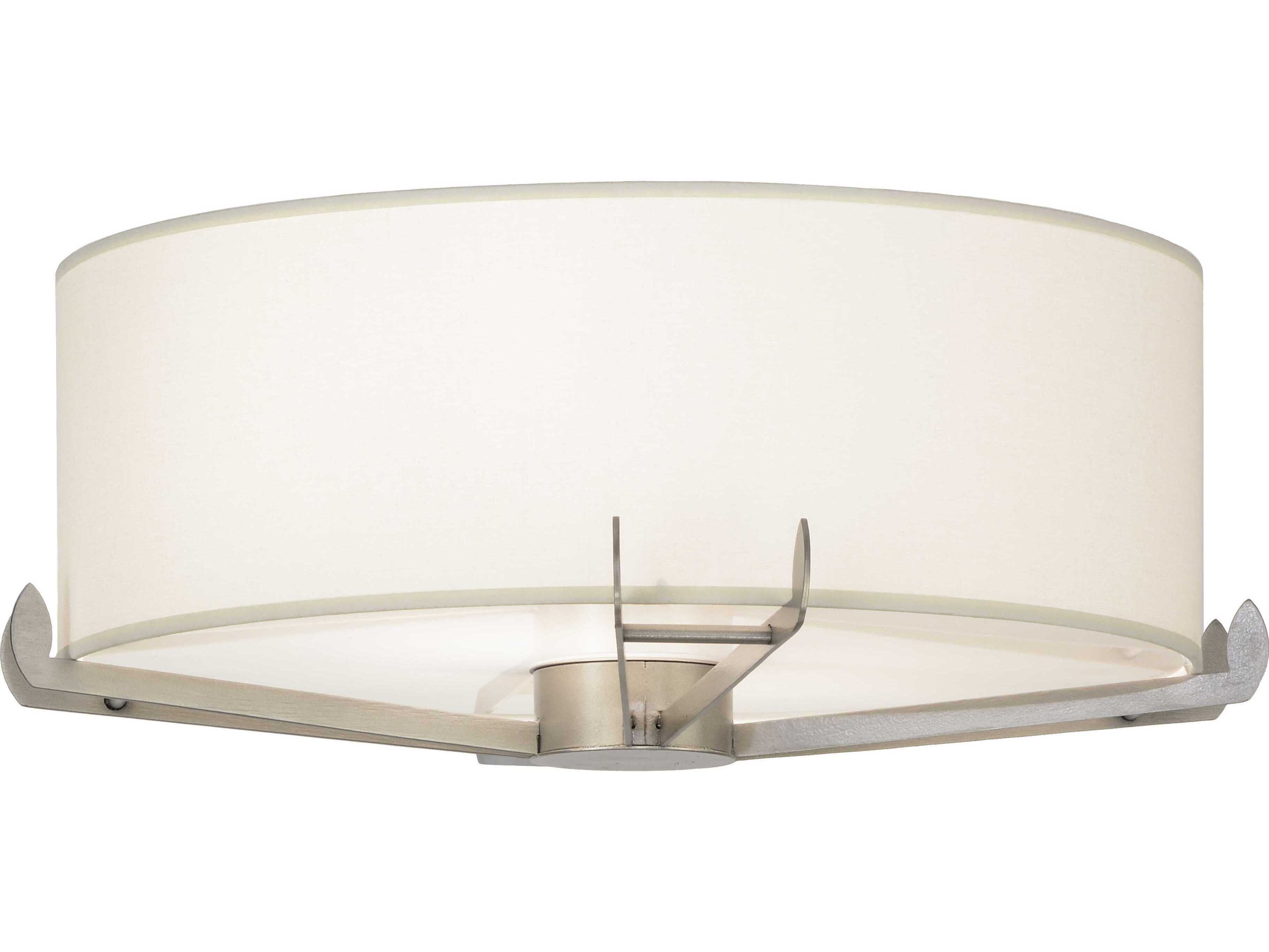 Meyda Cilindro 2-Light Nickel Flush Mount