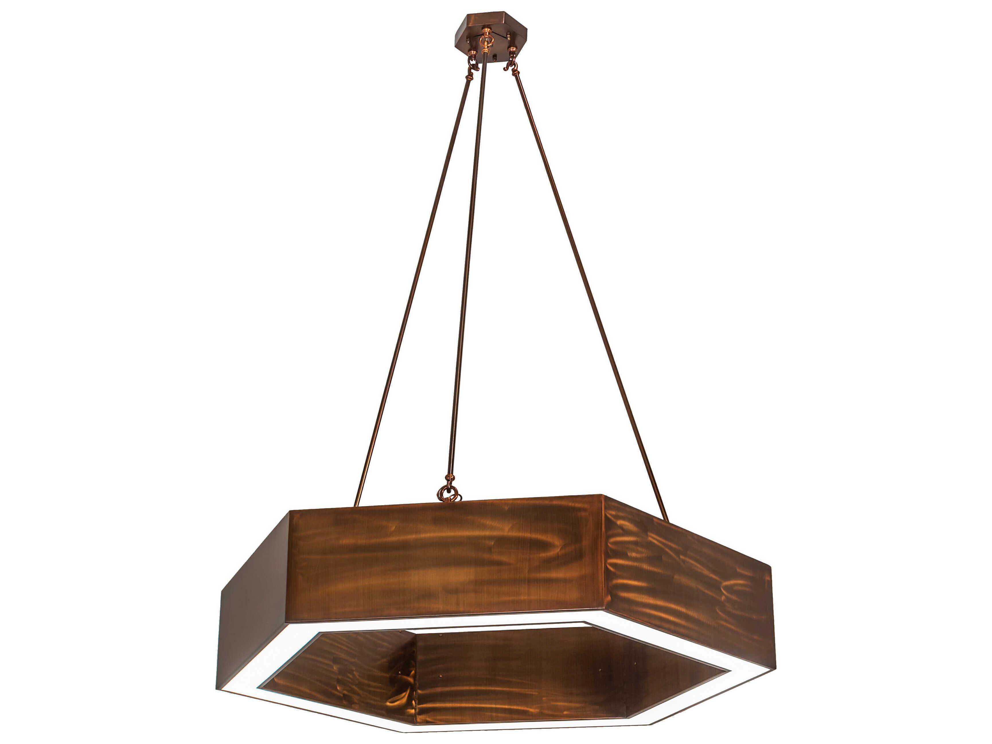 Meyda Vintage Copper LED Geometric Pendant