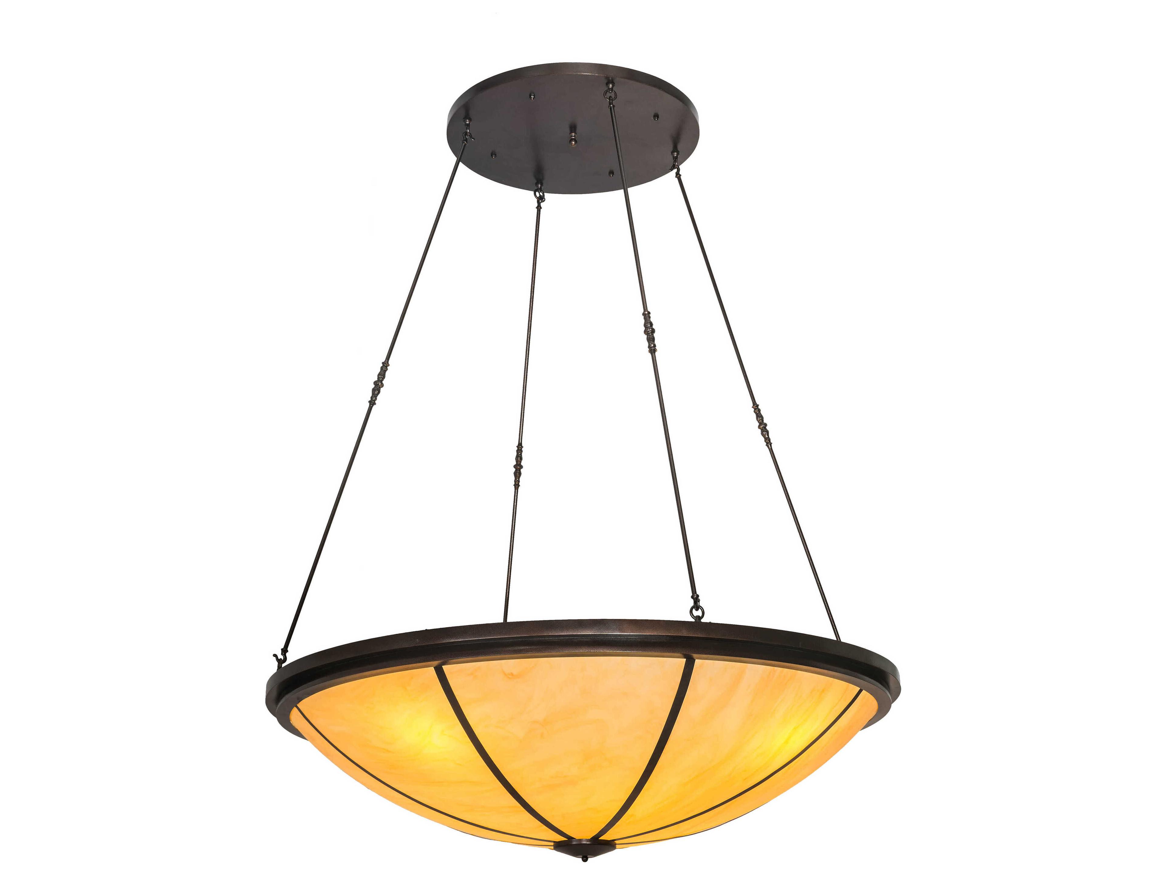 Meyda Commerce 8-Light Copper Vein Bowl Pendant