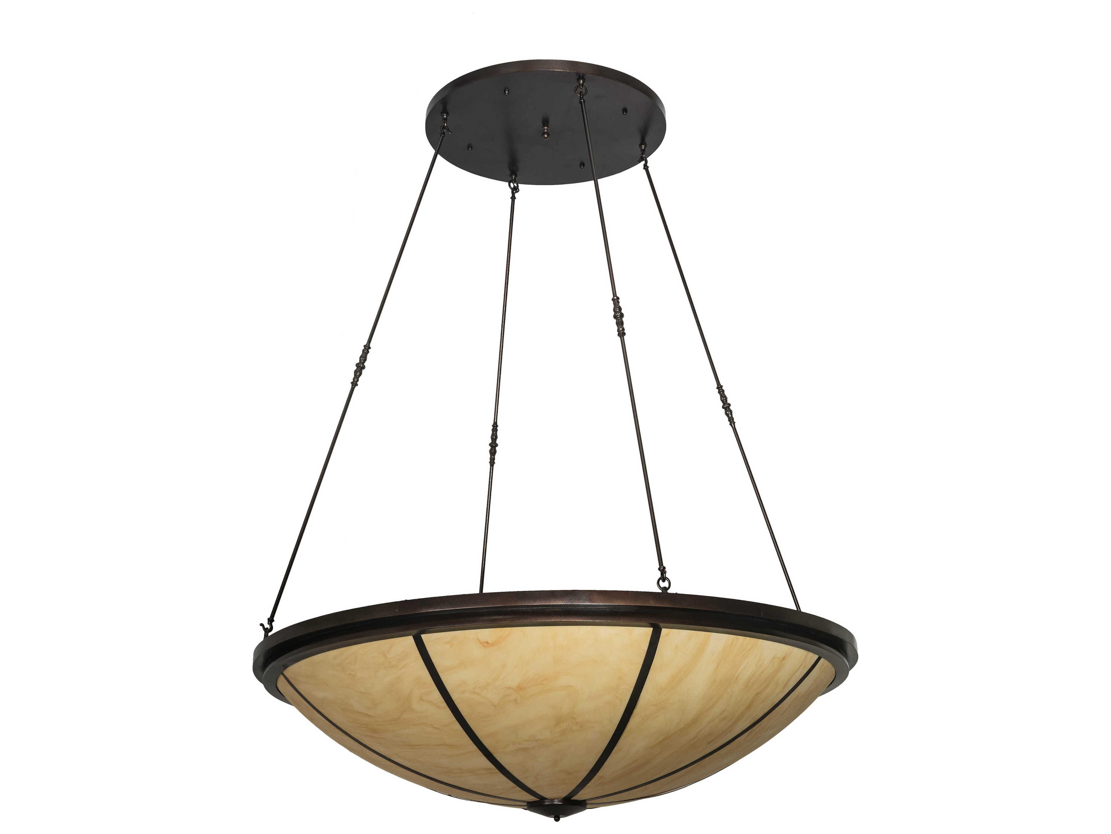 Meyda Commerce 8-Light Copper Vein Bowl Pendant