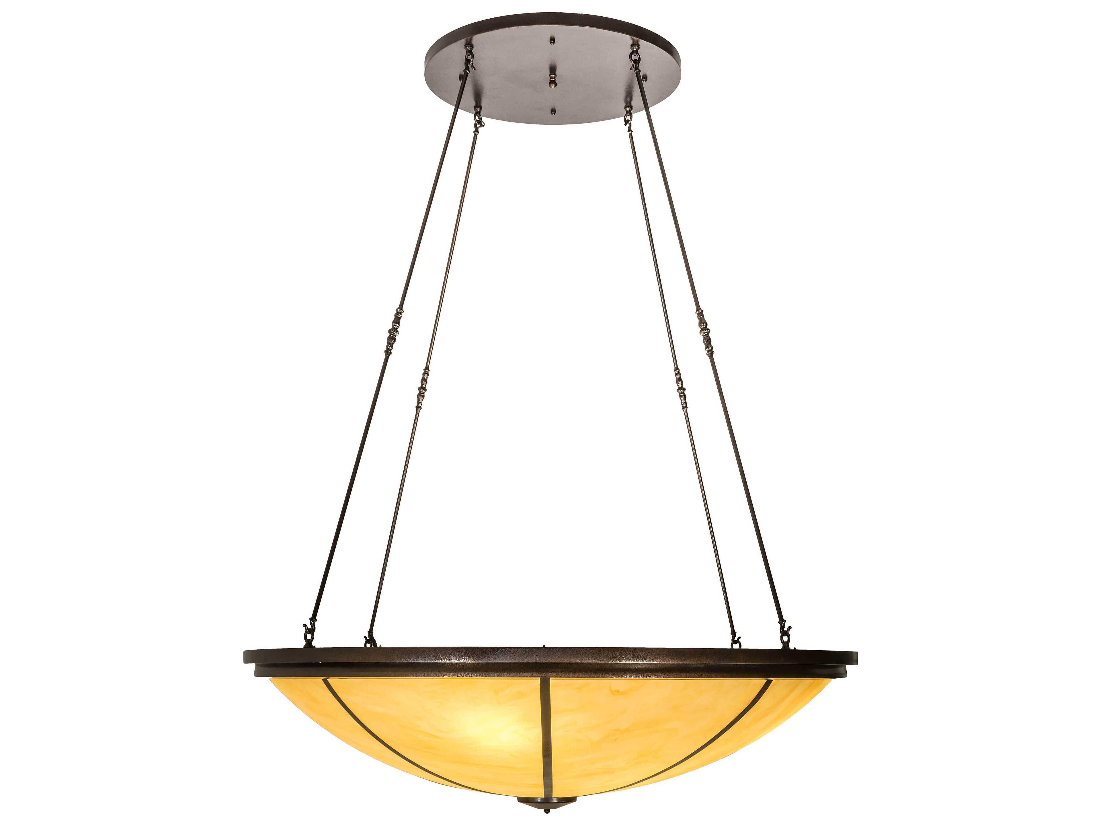 Meyda Commerce 8-Light Copper Vein Bowl Pendant