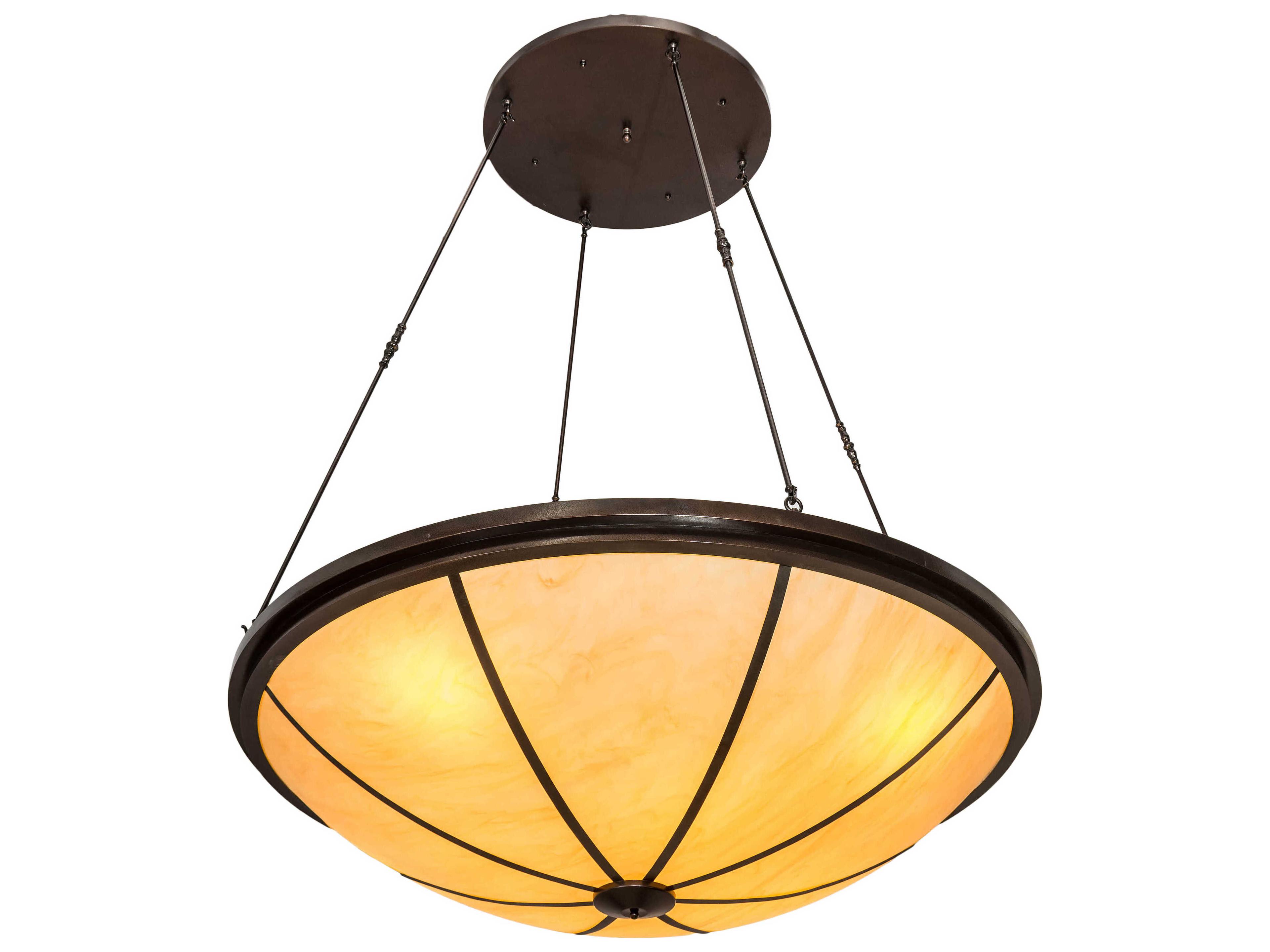 Meyda Commerce 8-Light Copper Vein Bowl Pendant