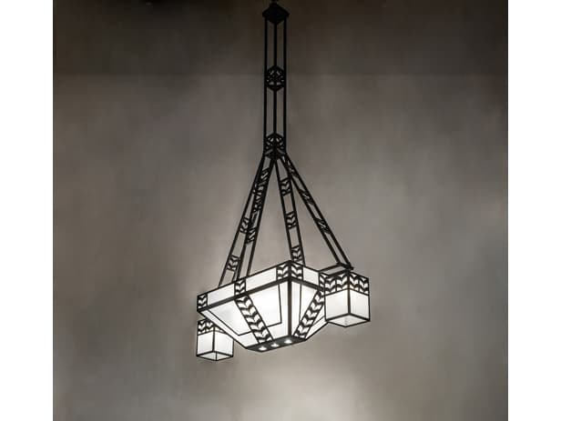 Meyda Monaca 10 2 3-Light Black Glass LED Geometric Island Pendant