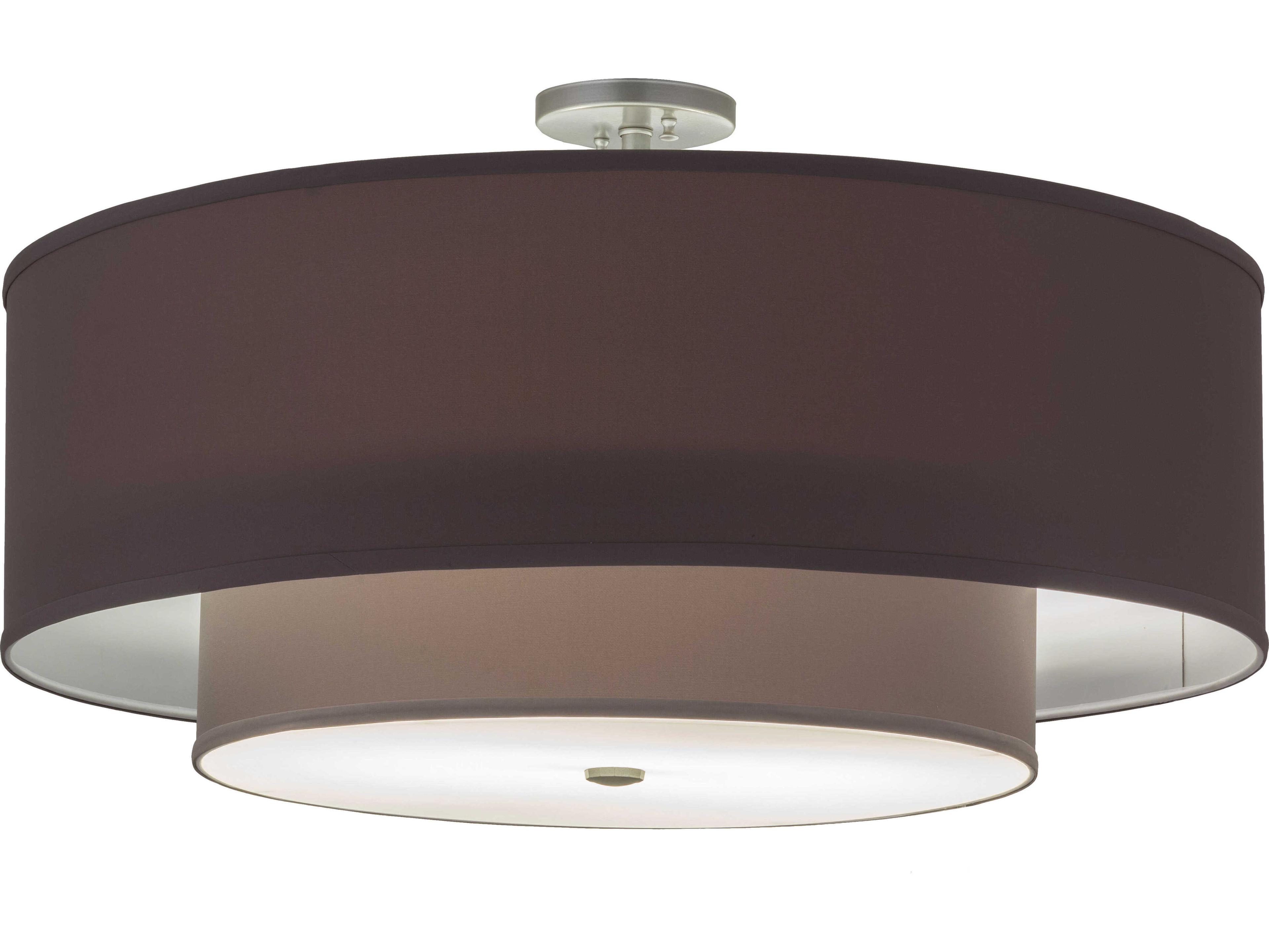 Meyda Cilindro 2-Light Nickel Drum Tiered Pendant