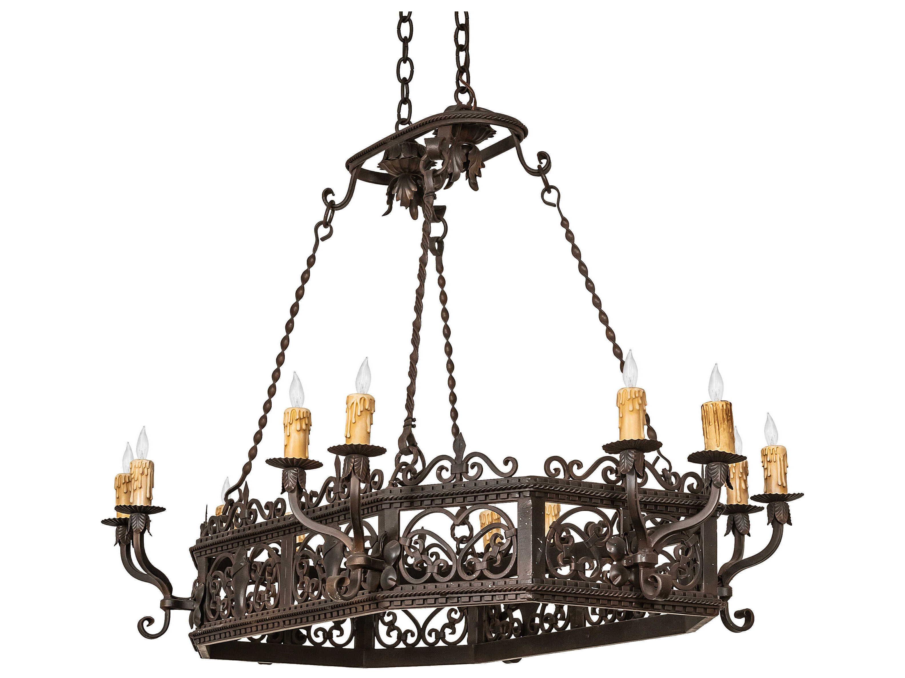 Meyda 12-Light Oil Rubbed Bronze Candelabra Chandelier