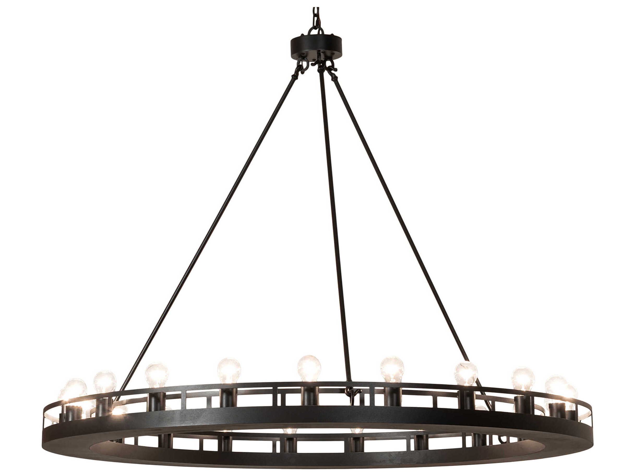 Meyda Barbury 21-Light Black Round Chandelier