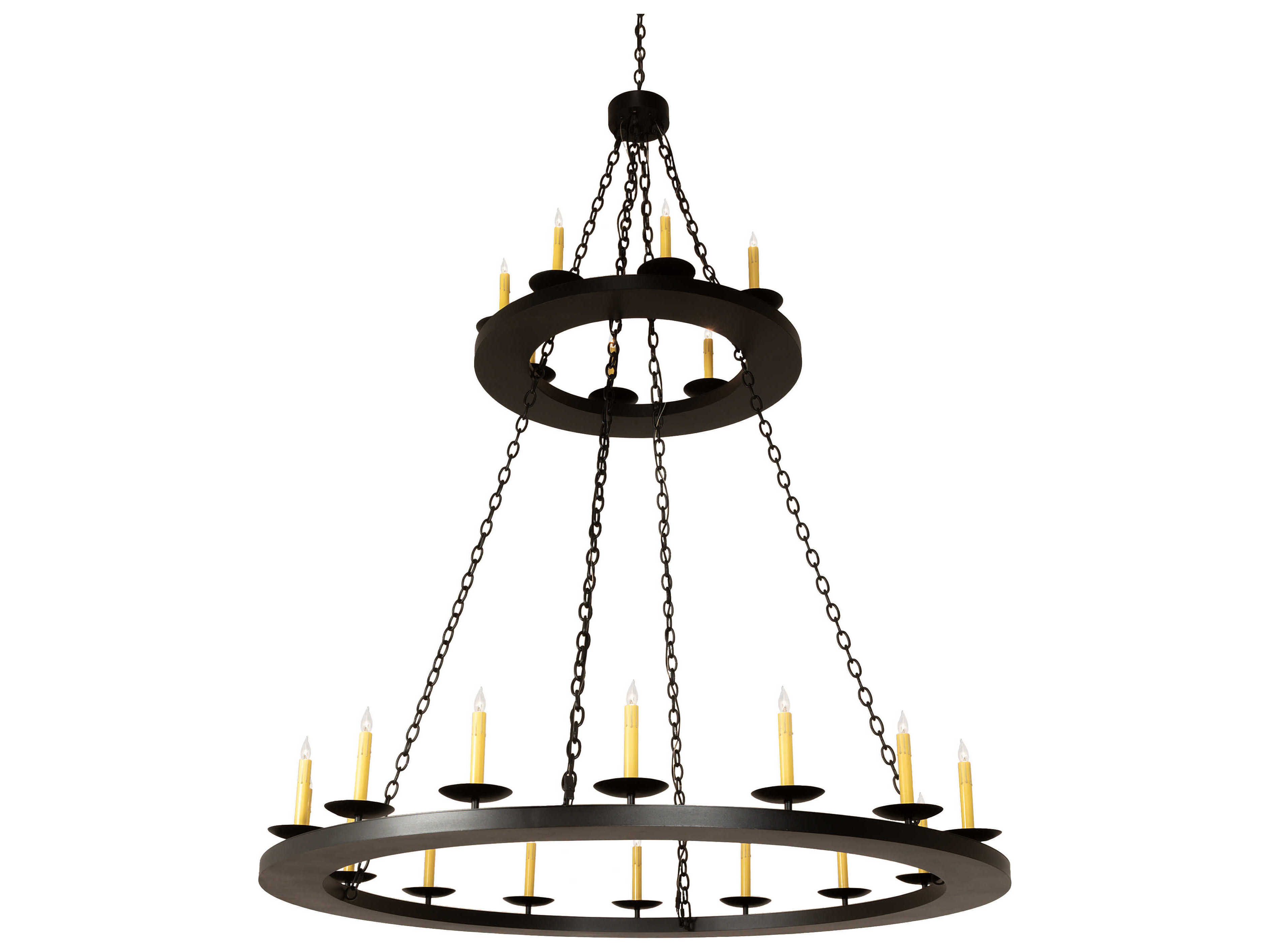 Meyda Loxley 24-Light Black Candelabra Tiered Chandelier