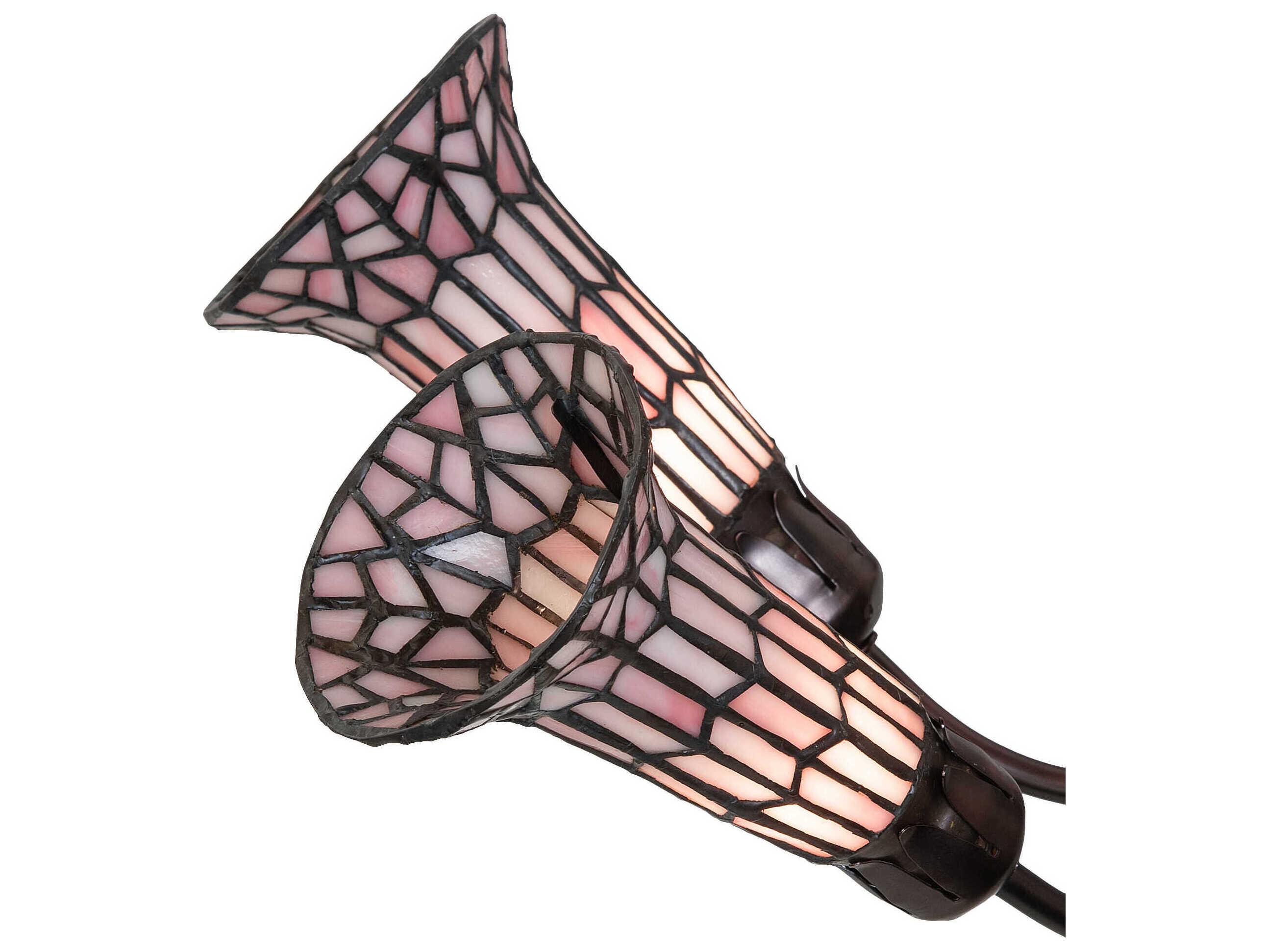 Meyda Stained Glass Pond Lily 7-Light Mahogany Bronze Tiffany Bell Chandelier