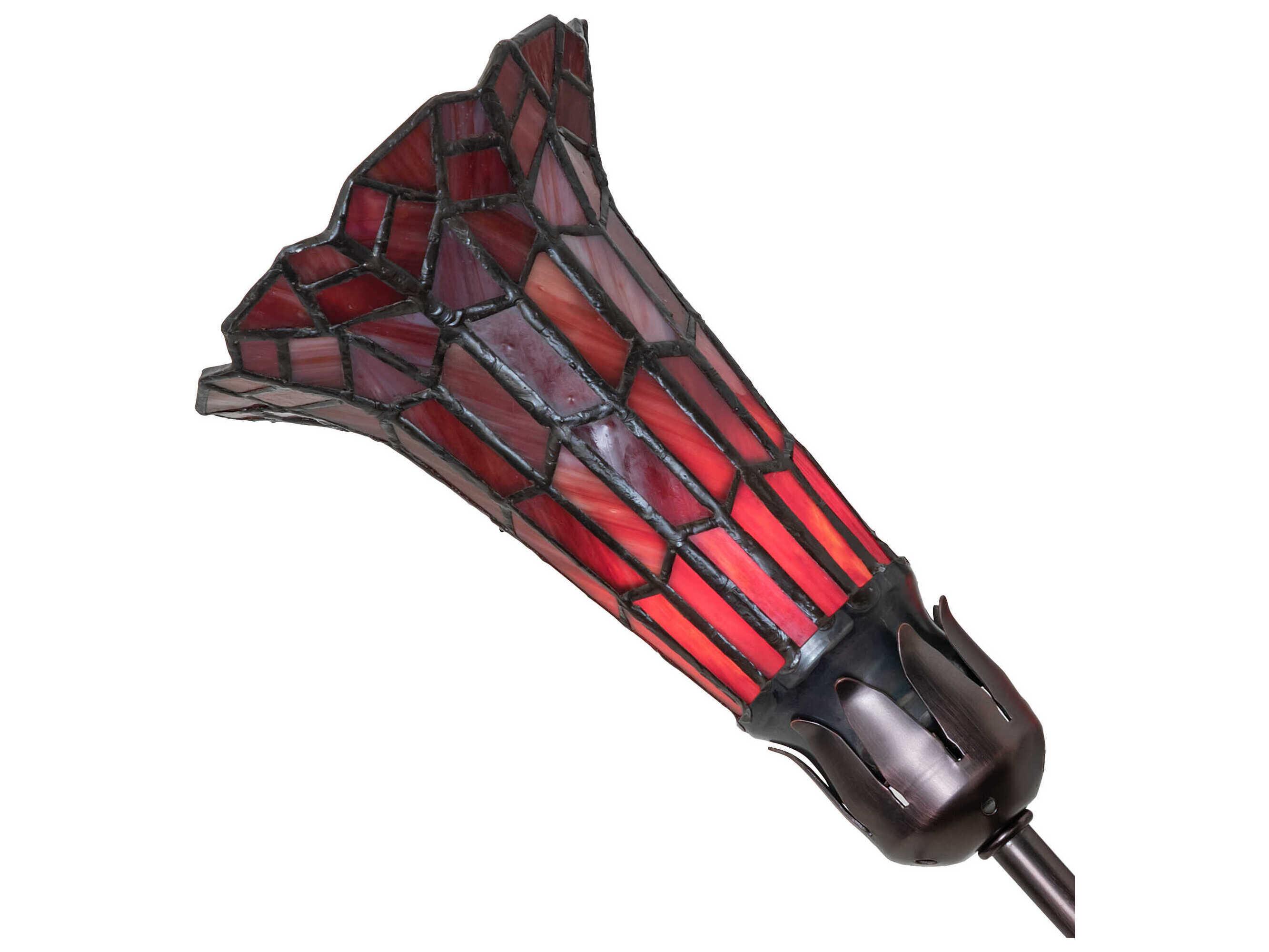 Meyda Stained Glass Pond Lily 7-Light Mahogany Bronze Tiffany Bell Chandelier