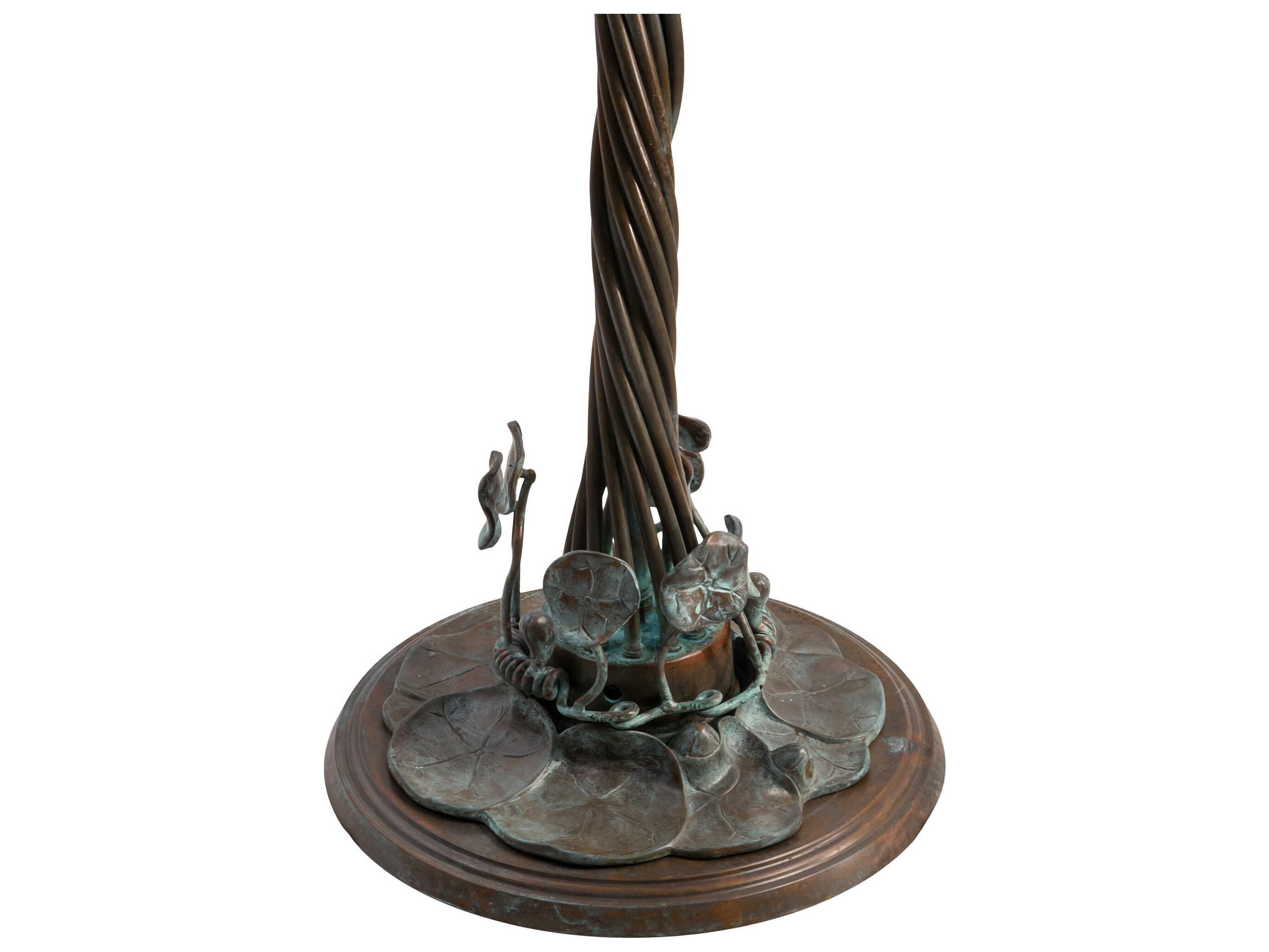 Meyda Pond Lily Mahogany Bronze Floor Lamp