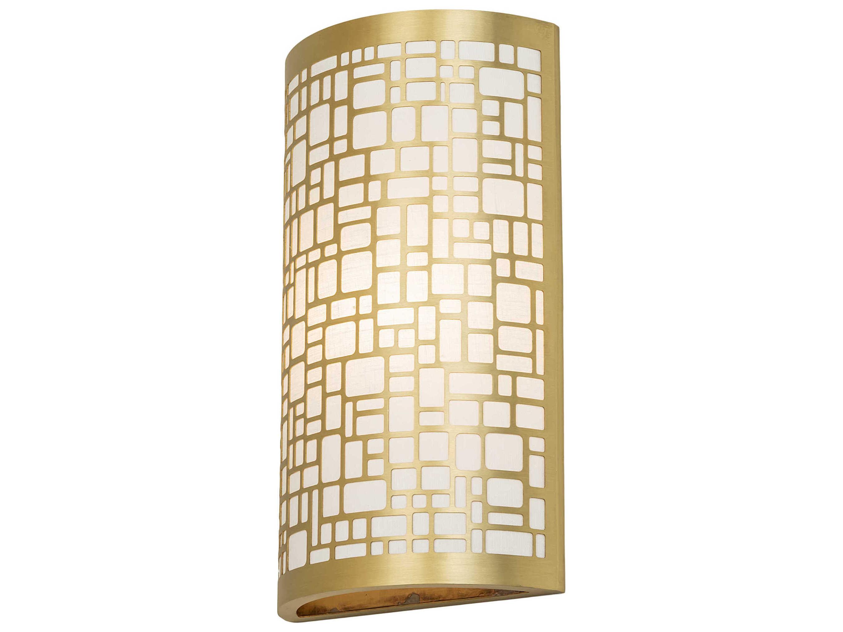 Meyda Cilindro 1-Light White Gold Wall Sconce