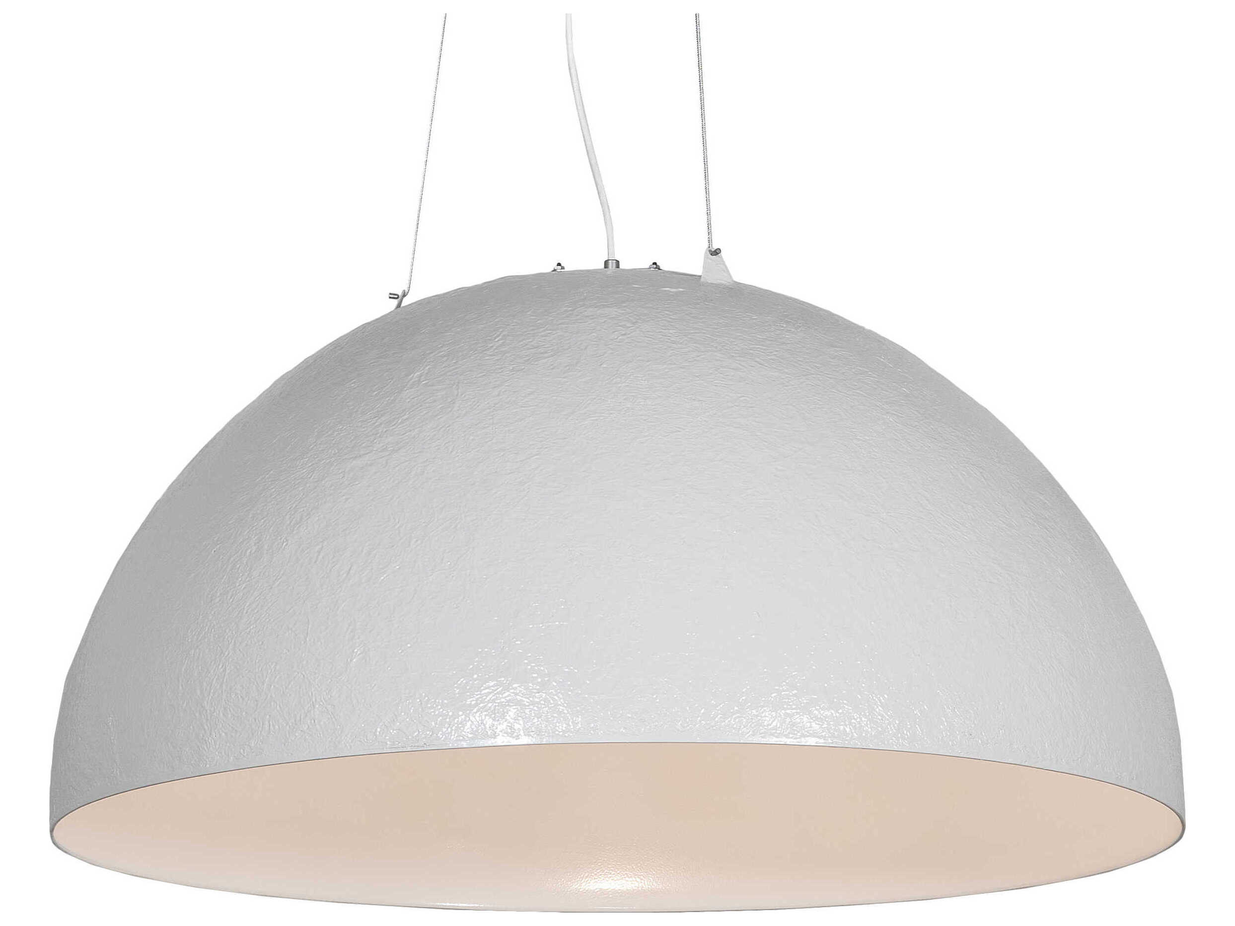 Meyda Gravity 1-Light White Dome Pendant