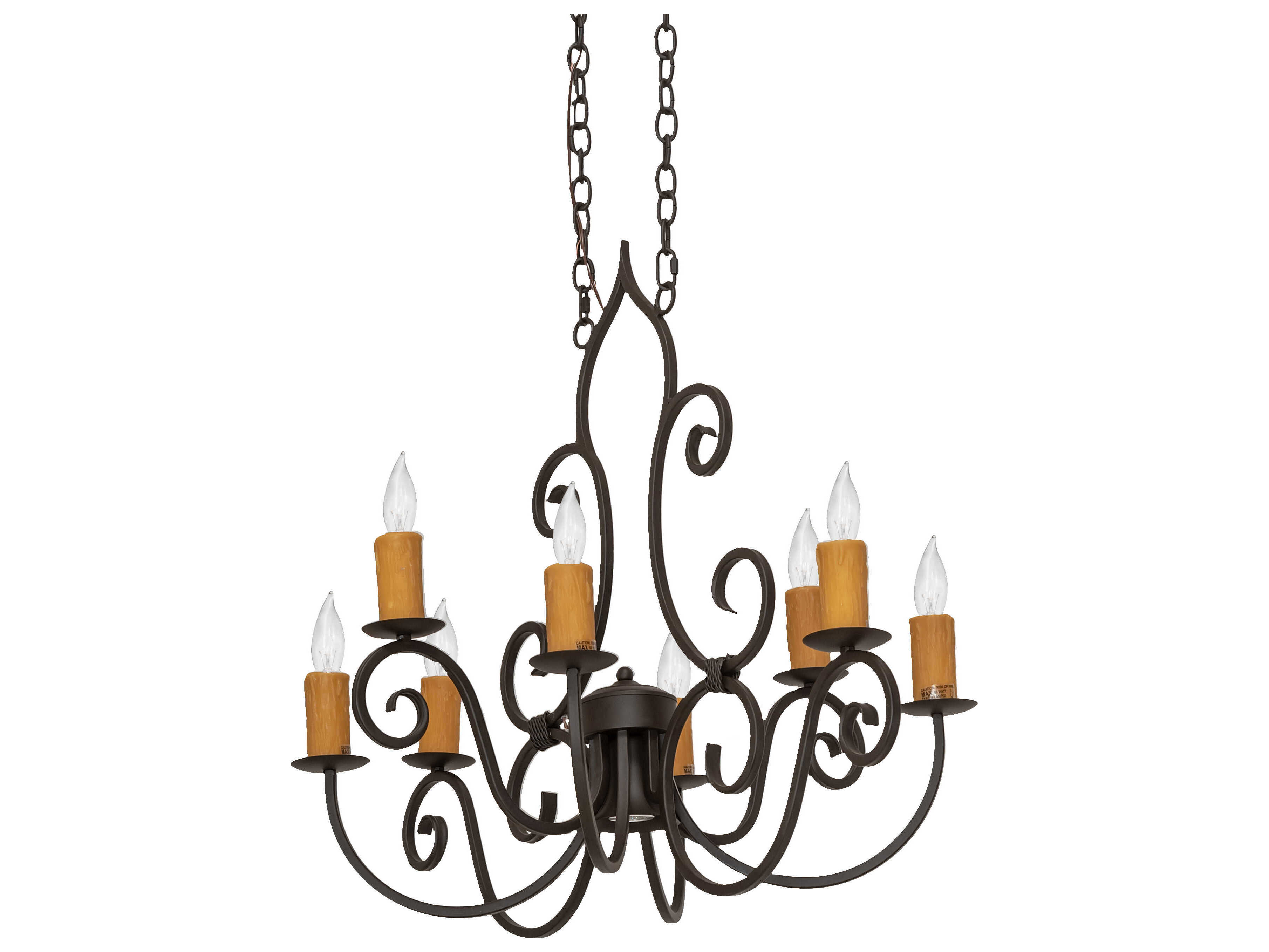 Meyda Clifton 8 1-Light Oil Rubbed Bronze Candelabra Chandelier