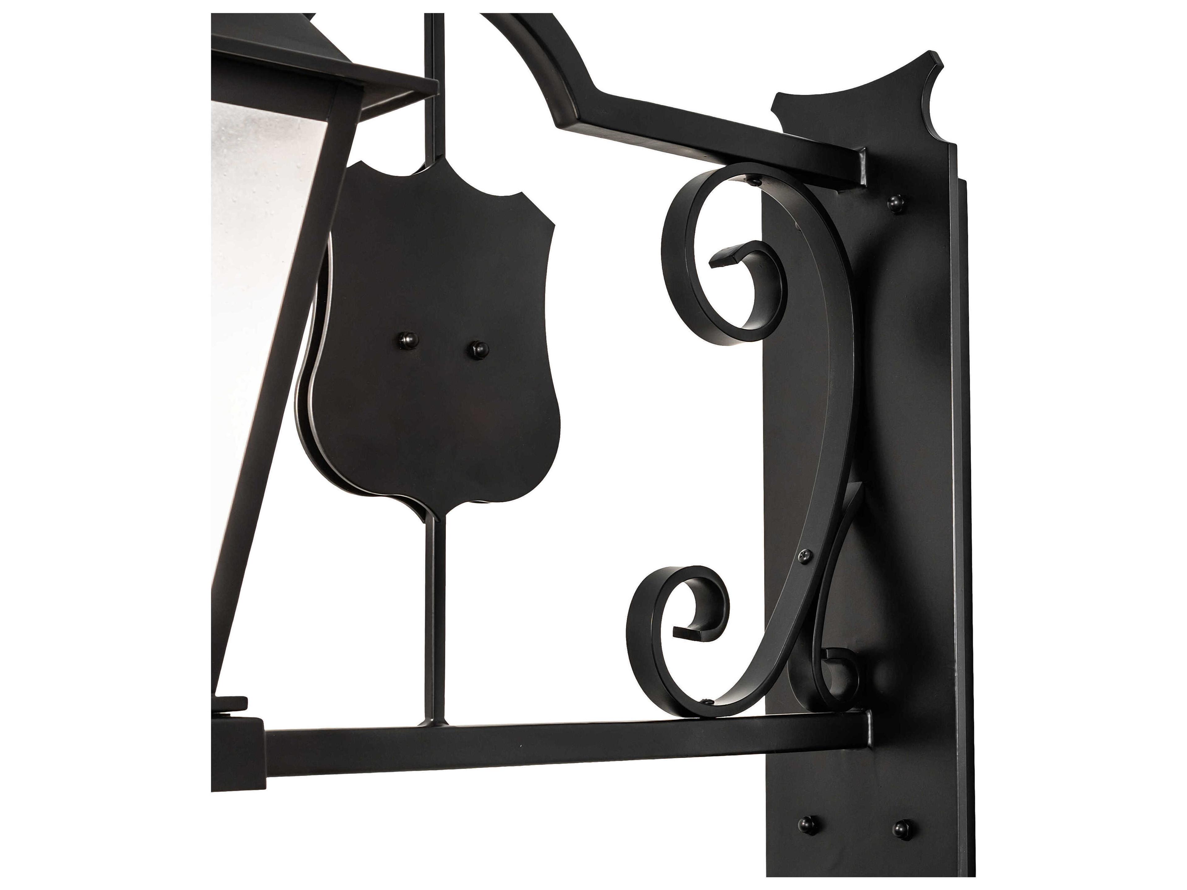 Meyda Stafford 1 - Light Outdoor Wall Light with Frosted Rainstone Shade