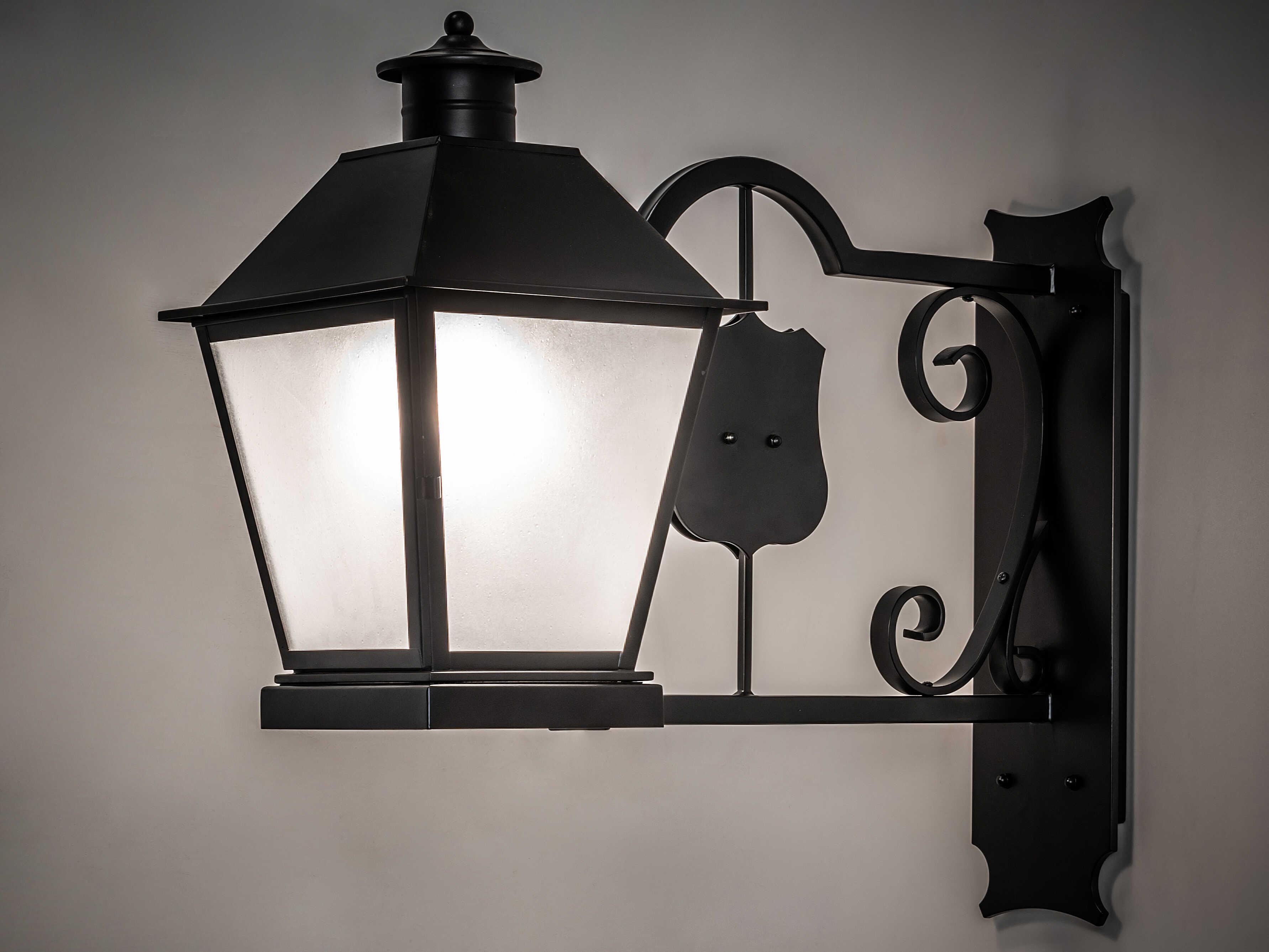 Meyda Stafford 1 - Light Outdoor Wall Light with Frosted Rainstone Shade