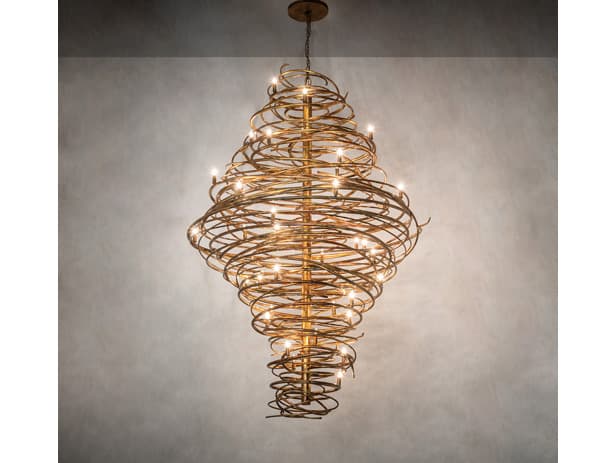 Meyda Cyclone 36-Light Gold LED Chandelier