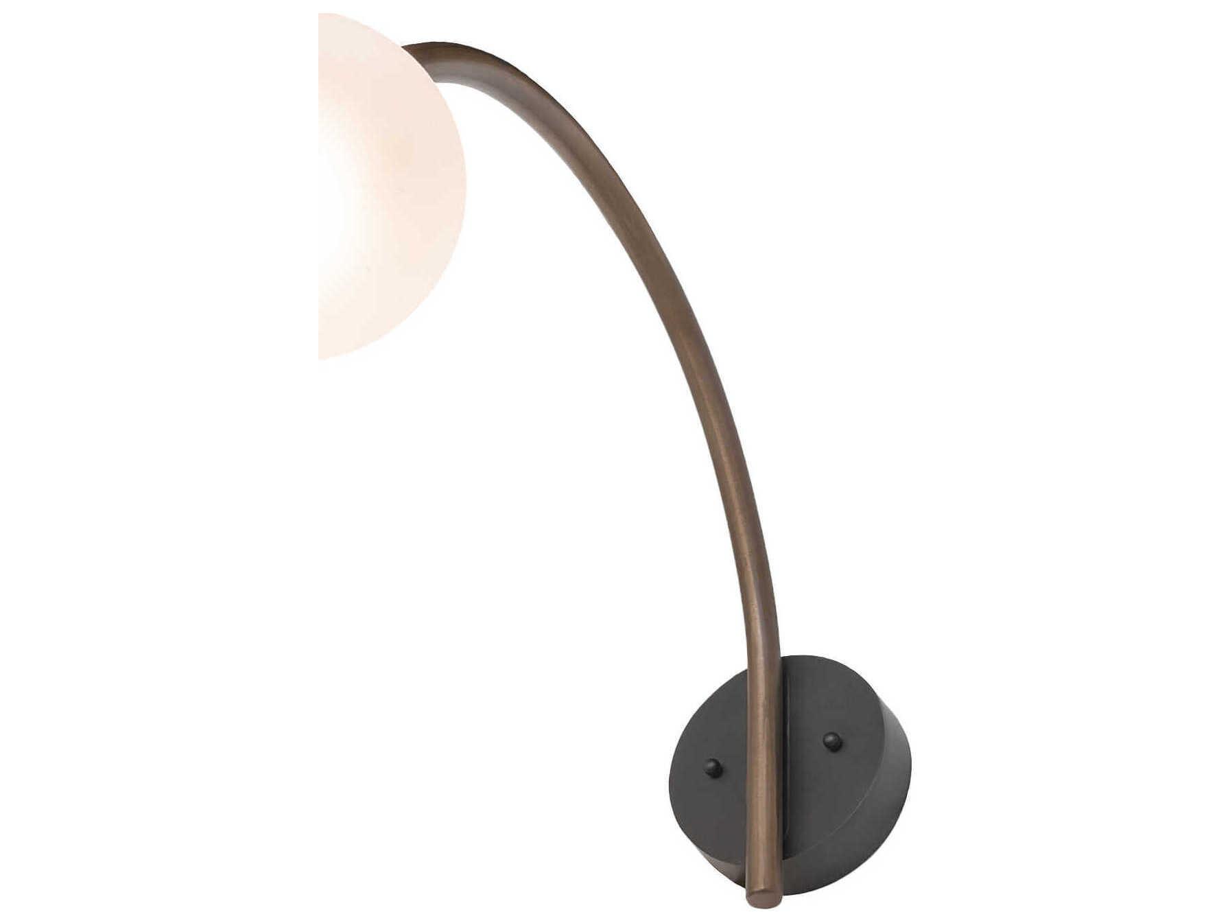 Meyda Bola 1-Light Antique Copper Glass LED Wall Sconce