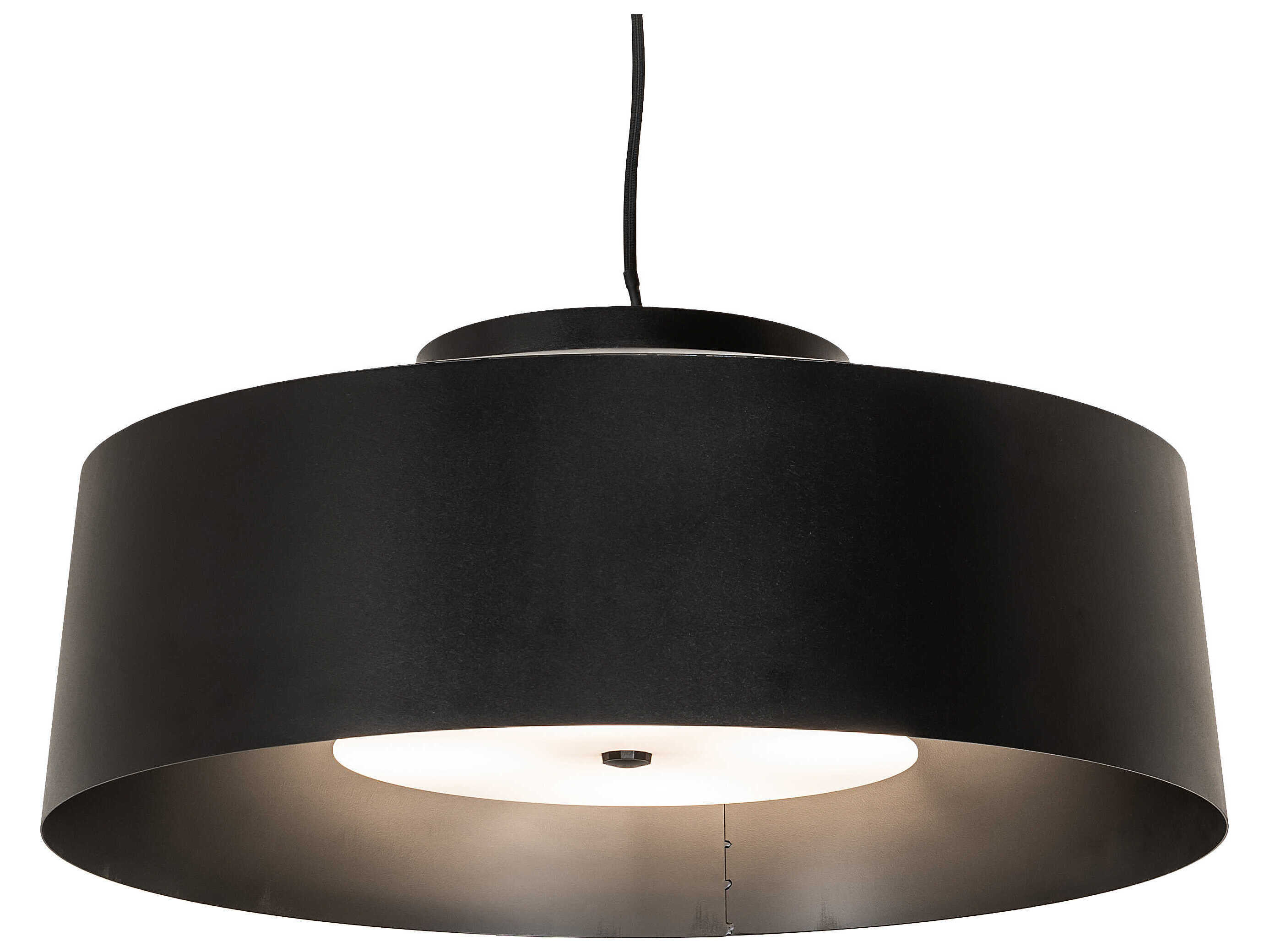 Meyda Cilindro 4-Light Solar Black Drum Pendant