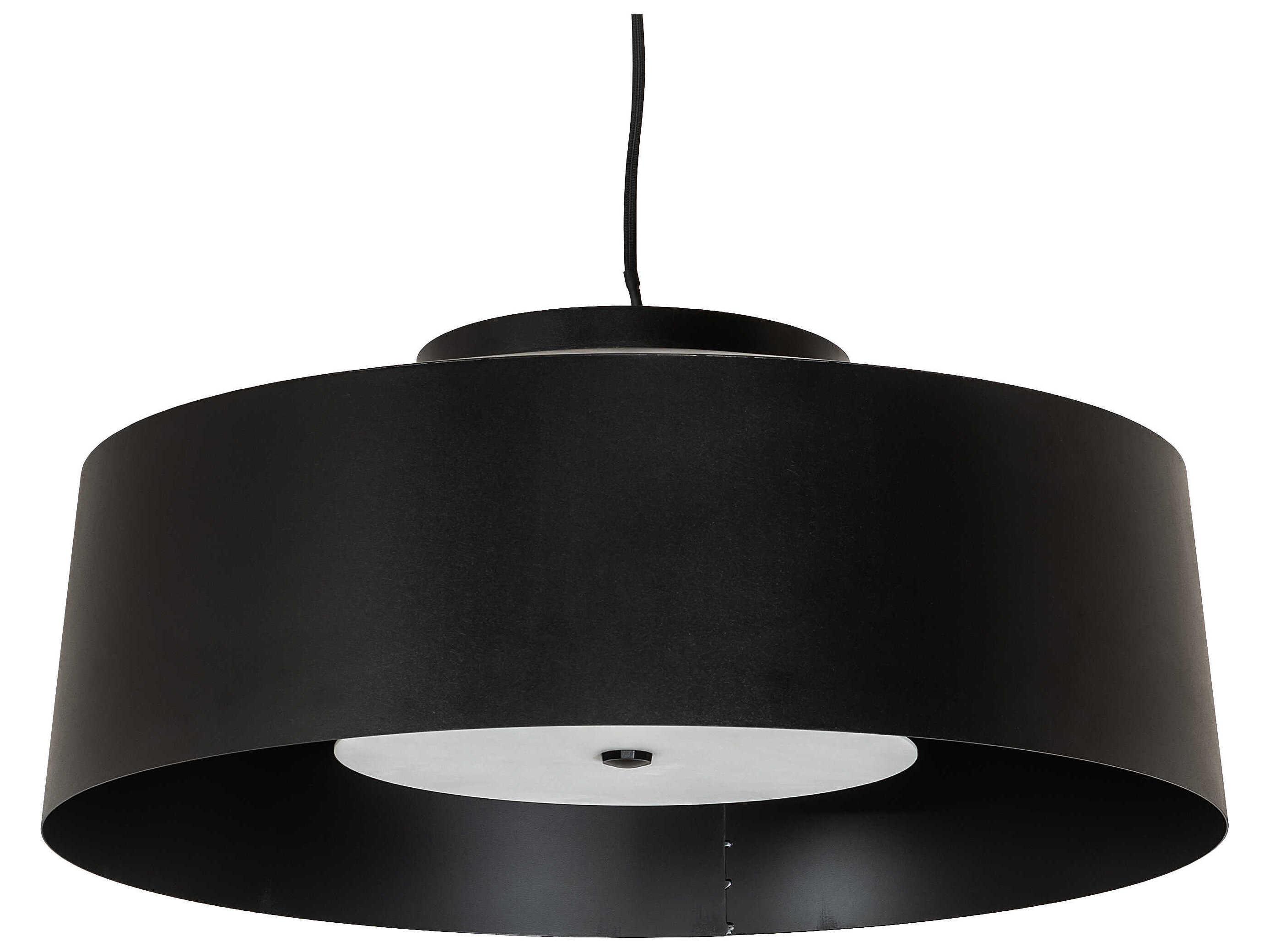 Meyda Cilindro 4-Light Solar Black Drum Pendant