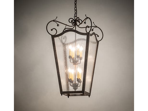 Meyda Tessa 8-Light Brown Glass Candelabra Tiered Chandelier